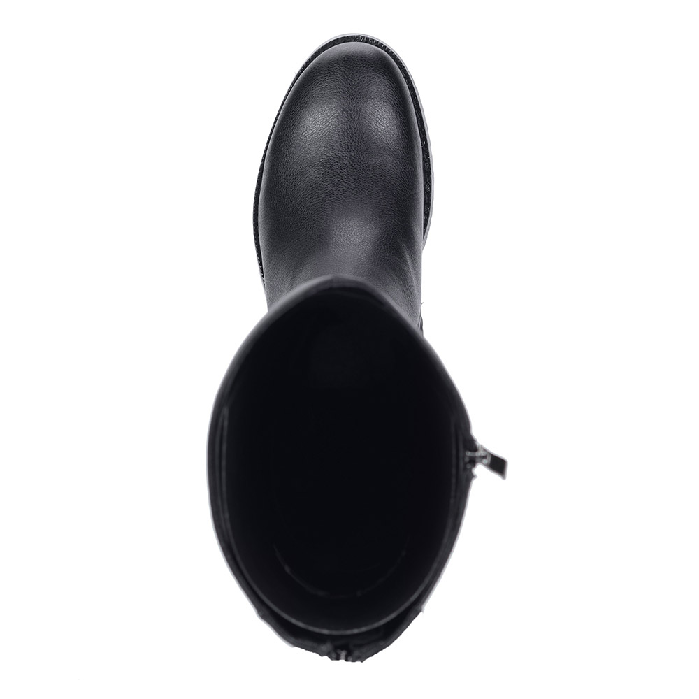 Черные кожаные ботфорты El Tempo, размер 37, цвет черный - фото 6
