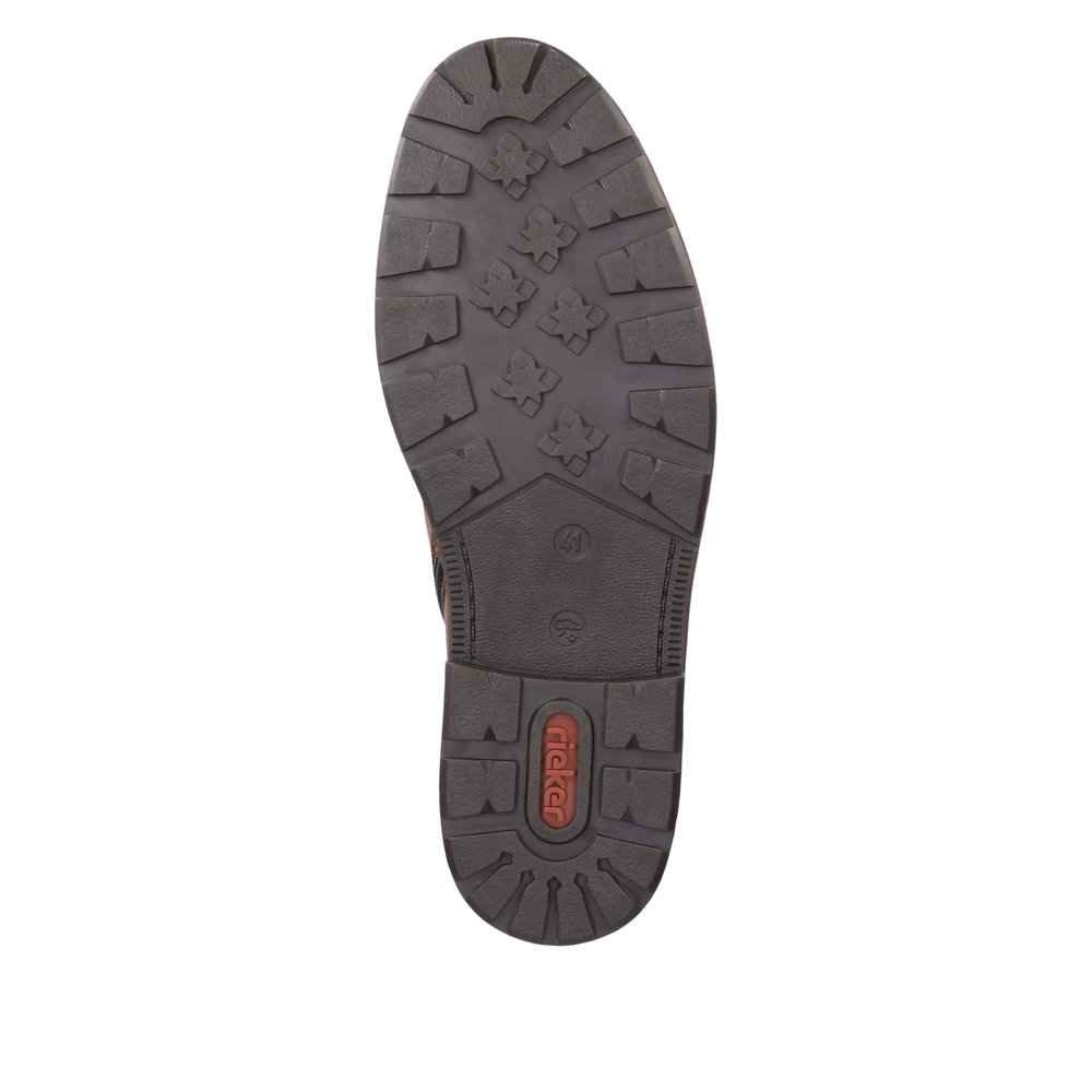Коричневые утепленные ботинки из кожи и экокожи Rieker, цвет коричневый - фото 8