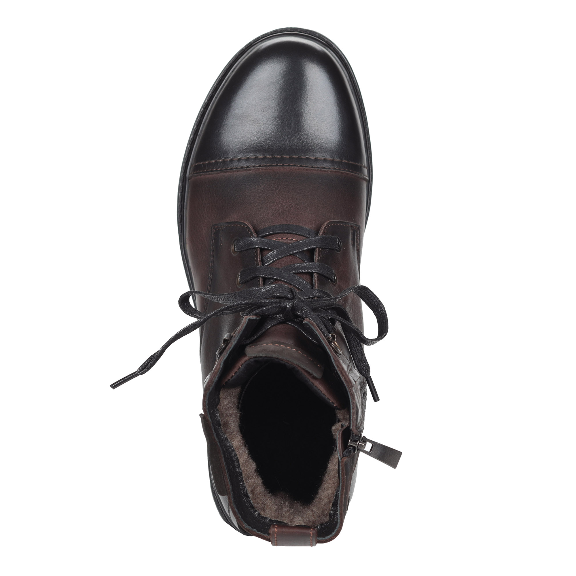 Коричневые ботинки из кожи на шерсти Respect, размер 40, цвет коричневый - фото 4