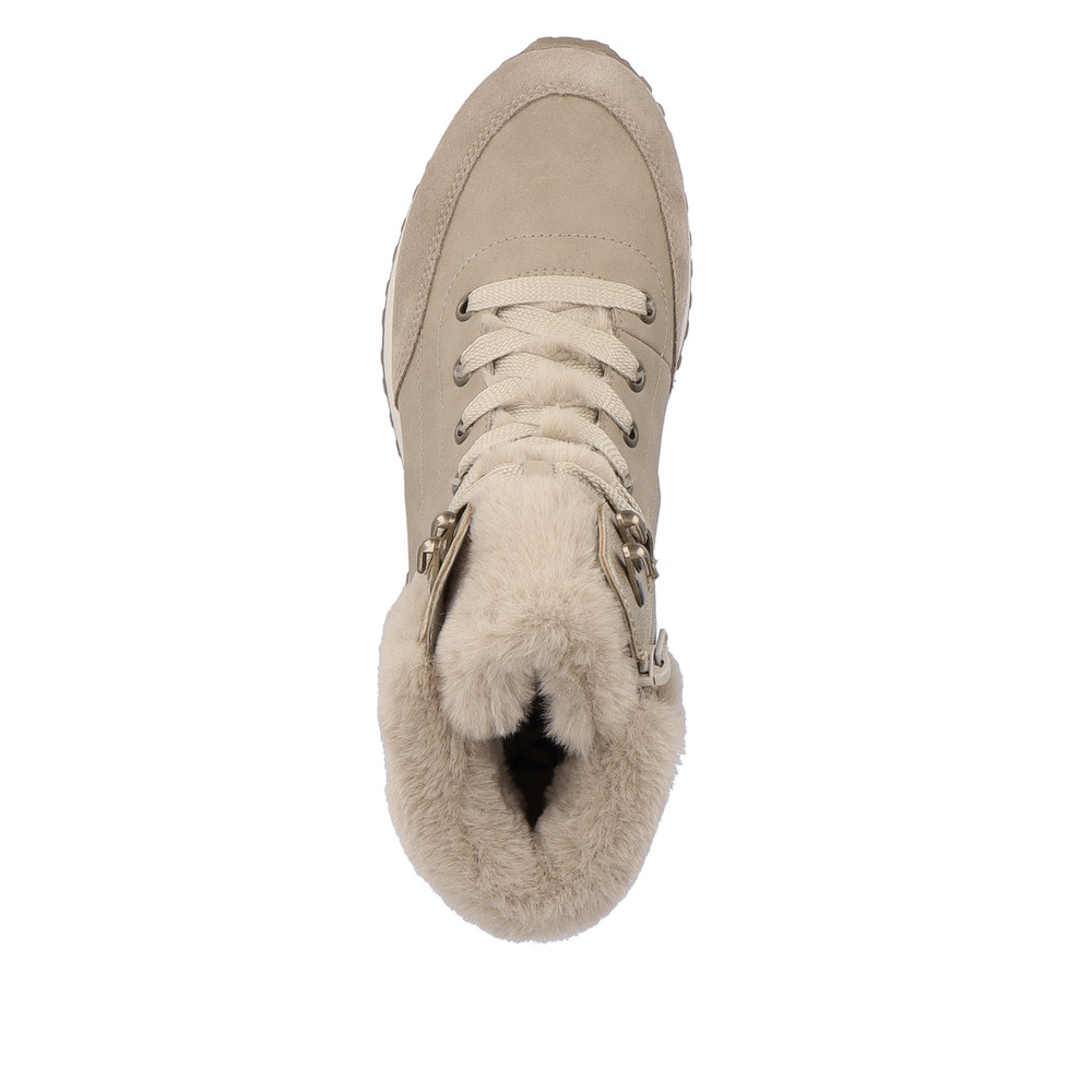 фото Коричневые утепленные ботинки из кожи rieker evolution