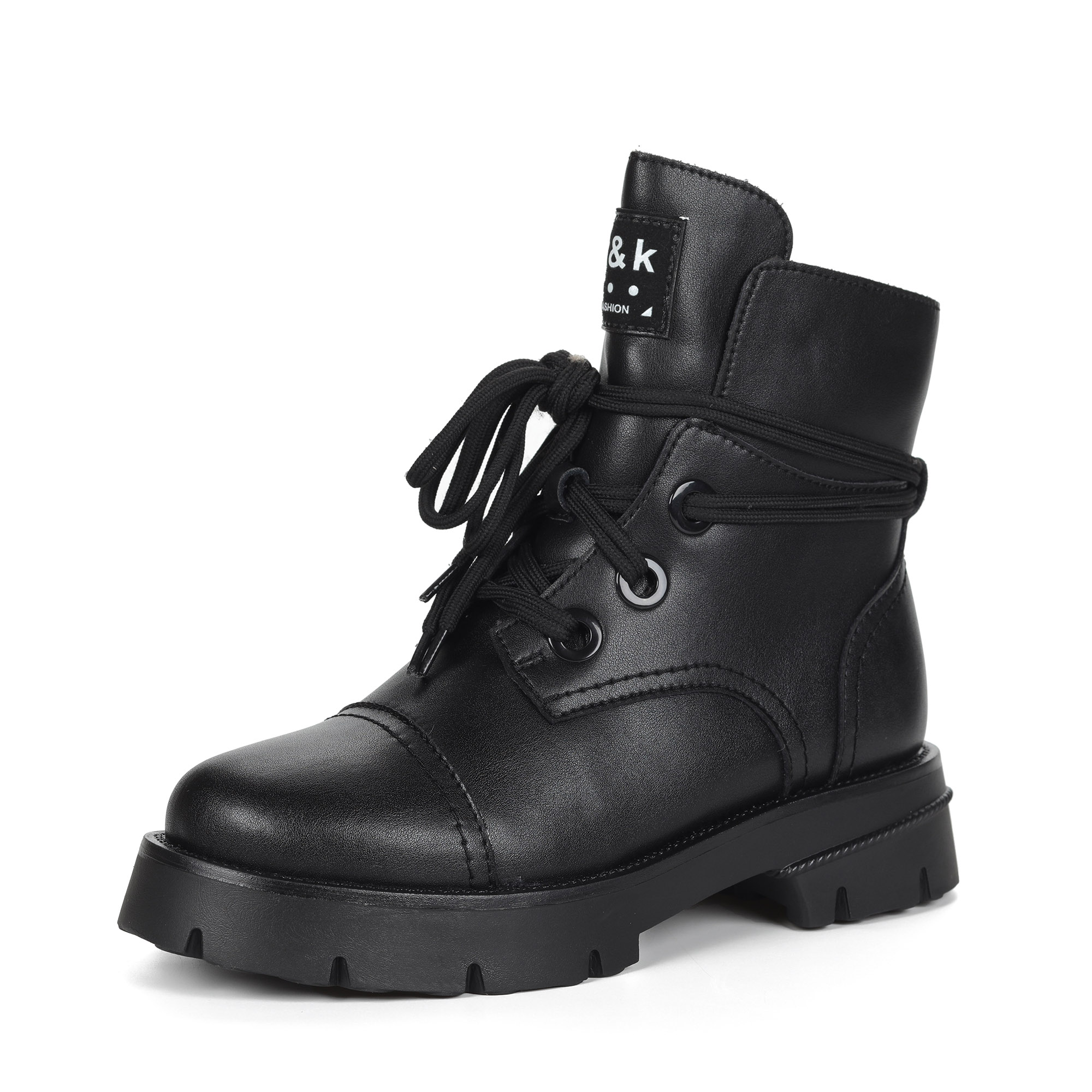 Черные ботинки из кожи на подкладке из натуральной шерсти Respect, цвет черный - фото 8