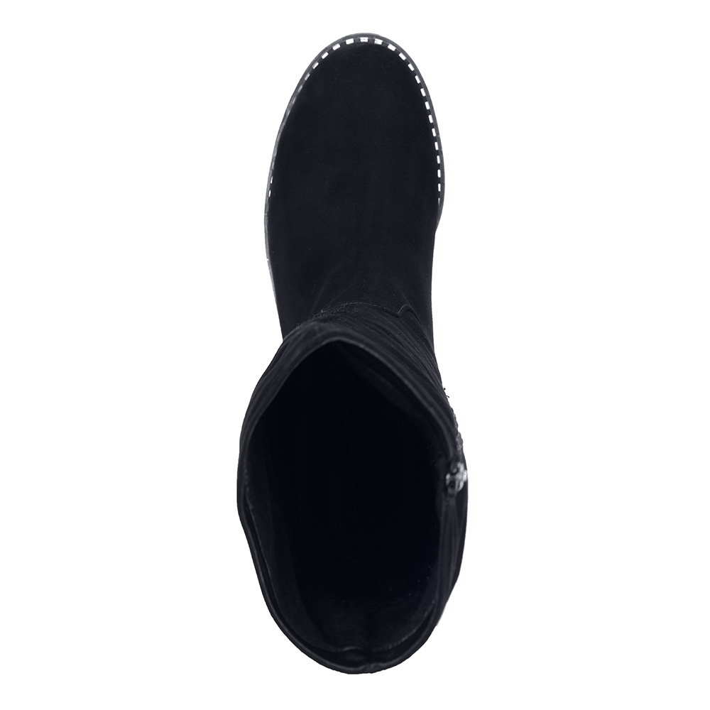 Черные велюровые сапоги с пряжкой Respect, размер 38, цвет черный - фото 7