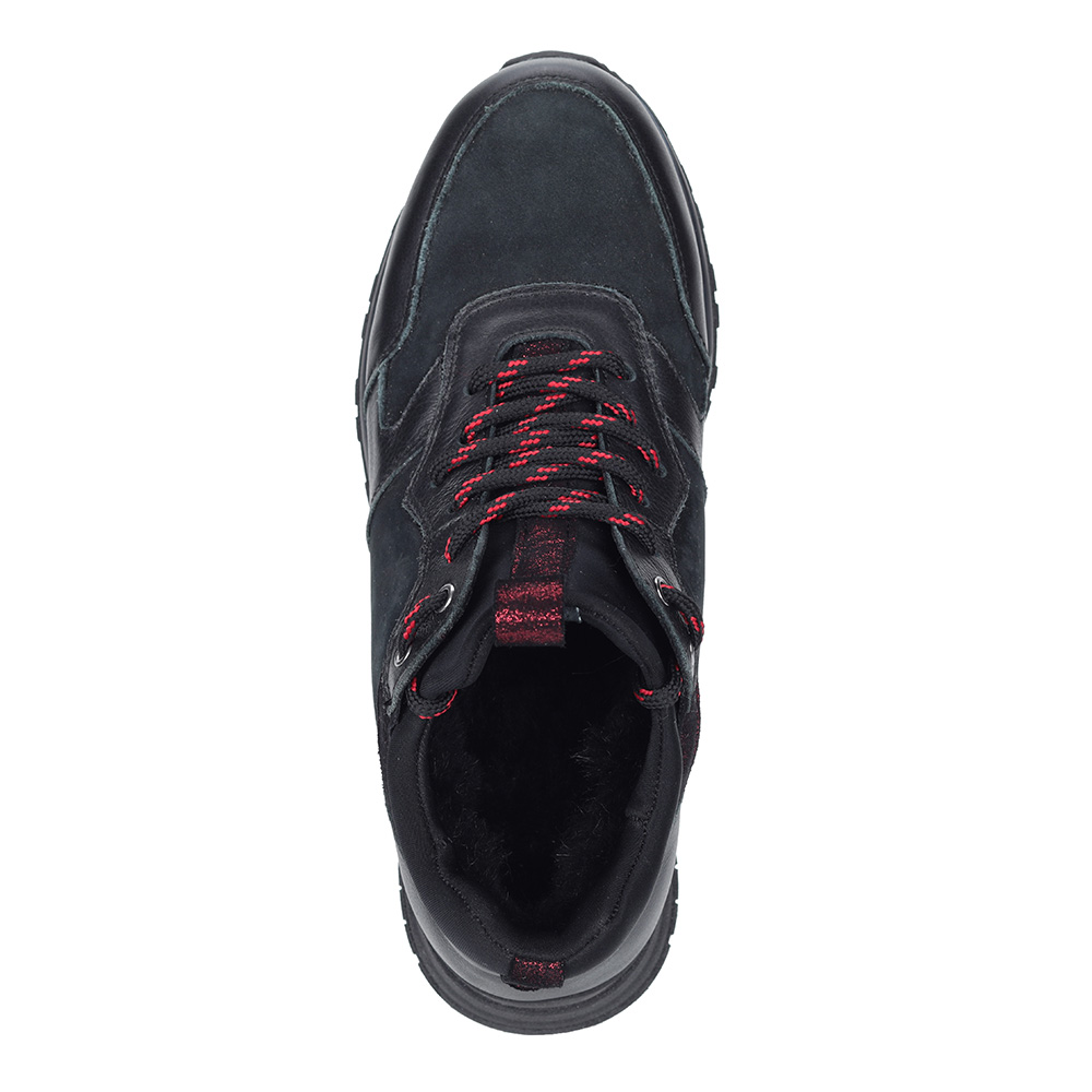 Черные кожаные кроссовки Respect, размер 36, цвет черный - фото 4