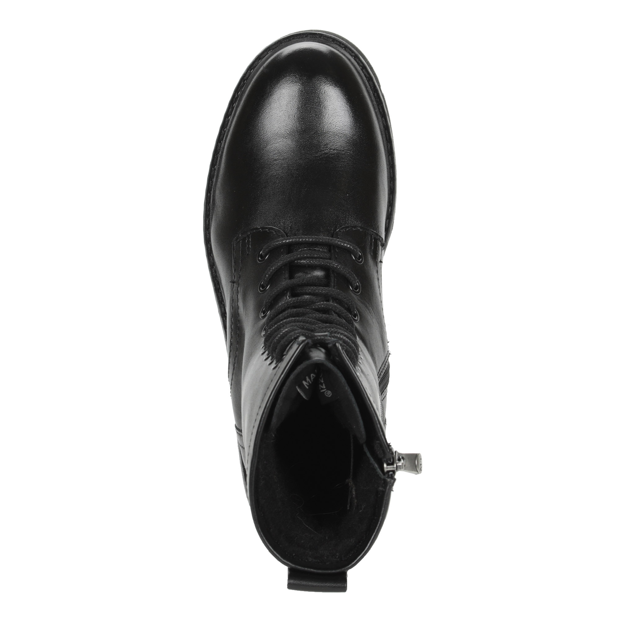 Черные ботинки на шнурках из кожи на подкладке из натуральной шерсти на тракторной подошве MARCO TOZZI PREMIO, размер 36, цвет черный - фото 7