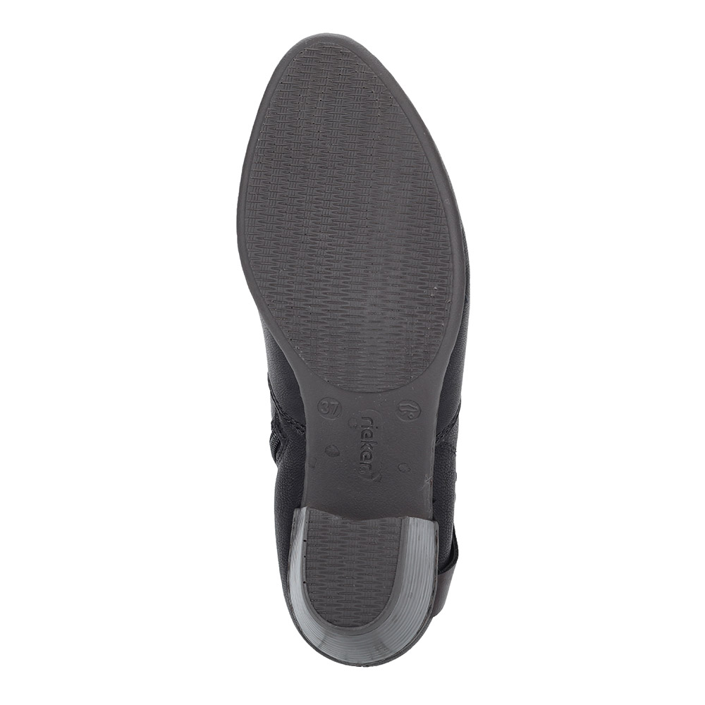 Черные ботинки на каблуке из экокожи Rieker, размер 39, цвет черный - фото 4