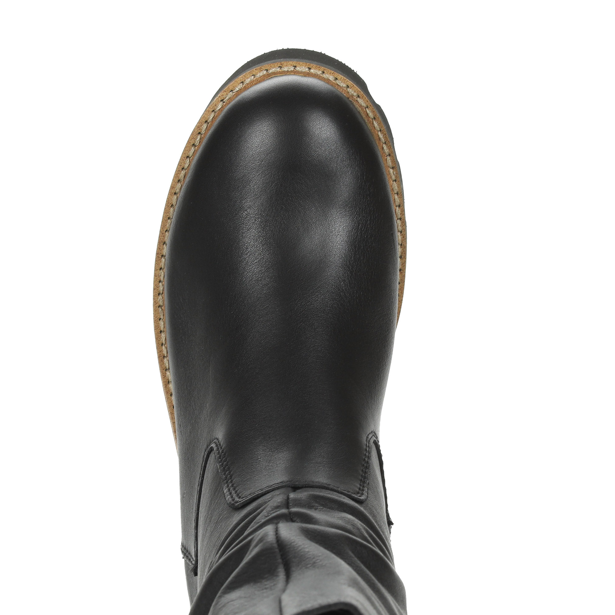 Черные утепленные сапоги из кожи на устойчивом каблуке Remonte, размер 36, цвет черный - фото 7