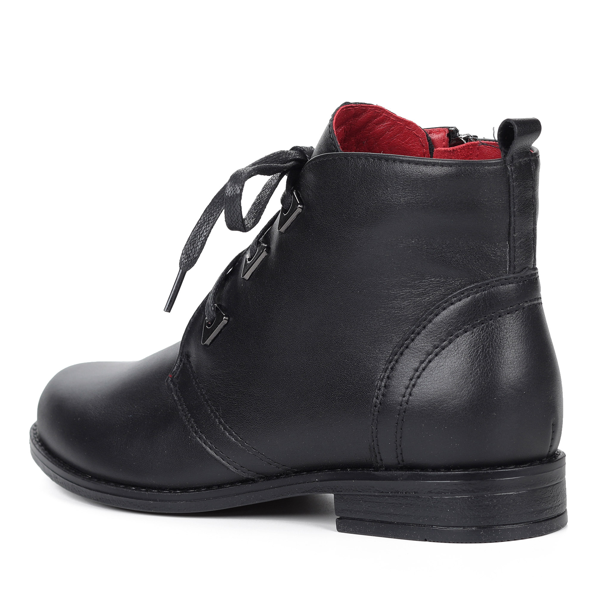 Черные ботинки из кожи на шнуровке от Respect-shoes