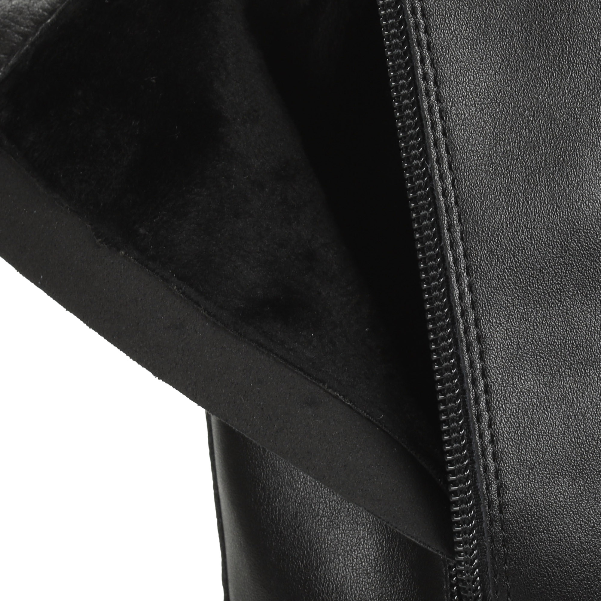 Черные сапоги на шнуровке из кожи на подкладке из комбинированных материалов на платформе Respect, размер 39, цвет черный - фото 5