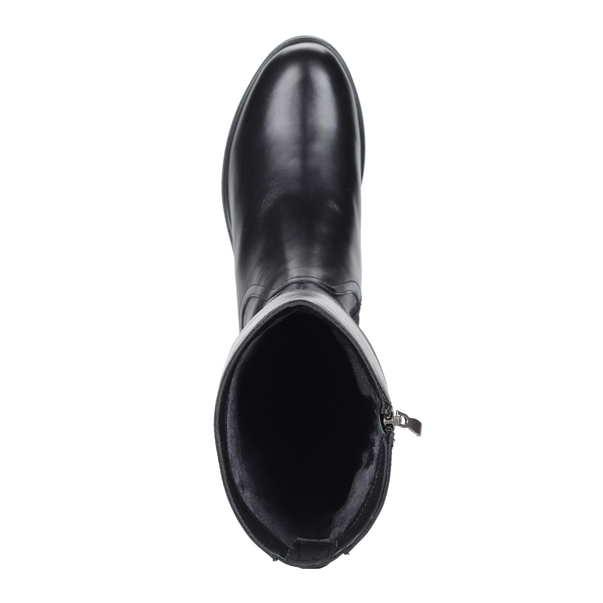 Черные сапоги из кожи на меху Respect, размер 36, цвет черный - фото 6