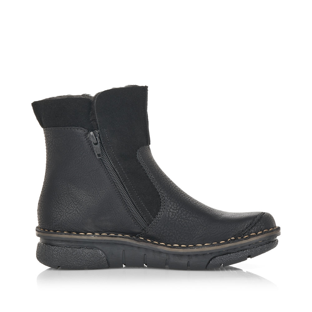 Черные ботинки на шерсти Rieker, размер 37, цвет черный - фото 3