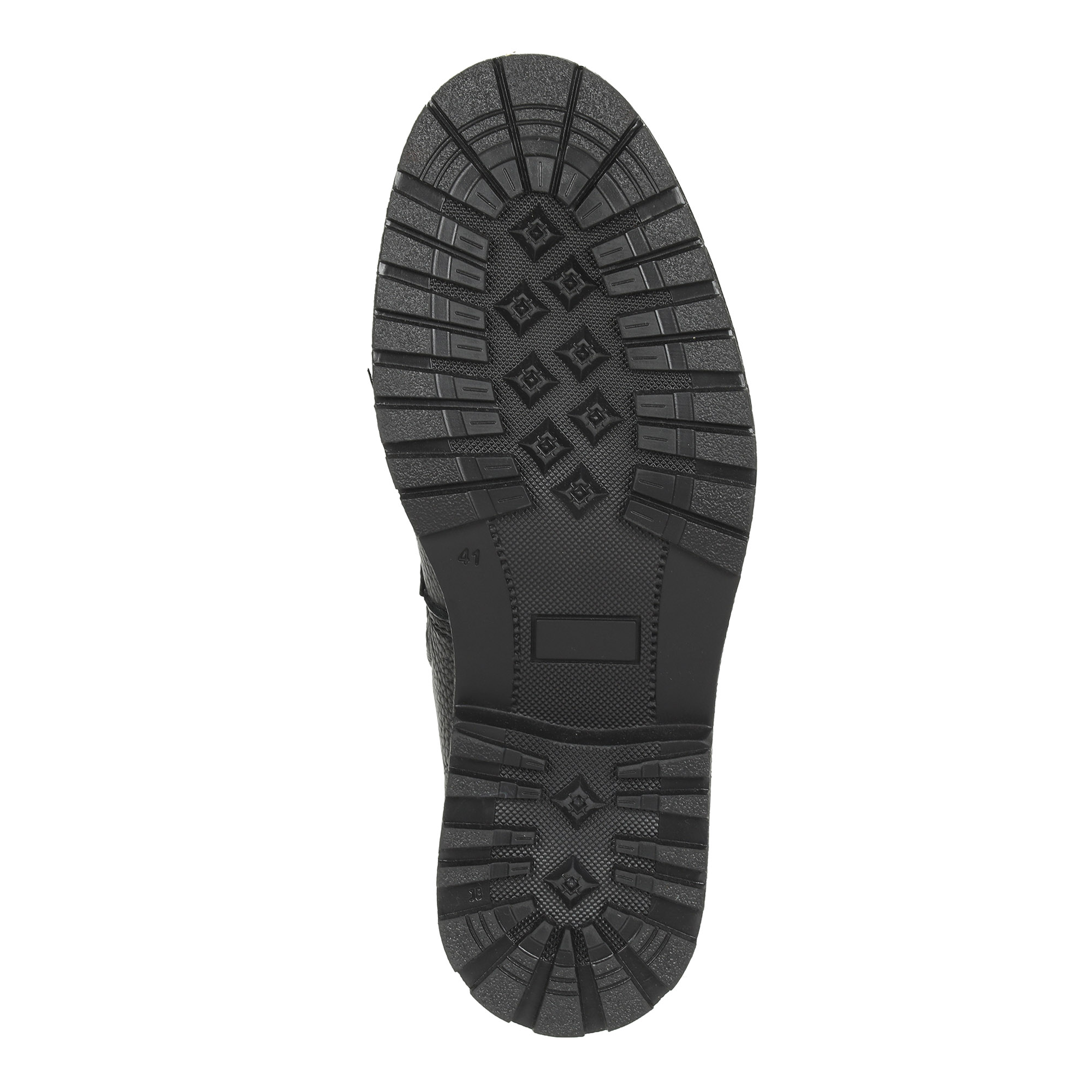фото Черные ботинки из кожи на подкладке из натуральной шерсти respect