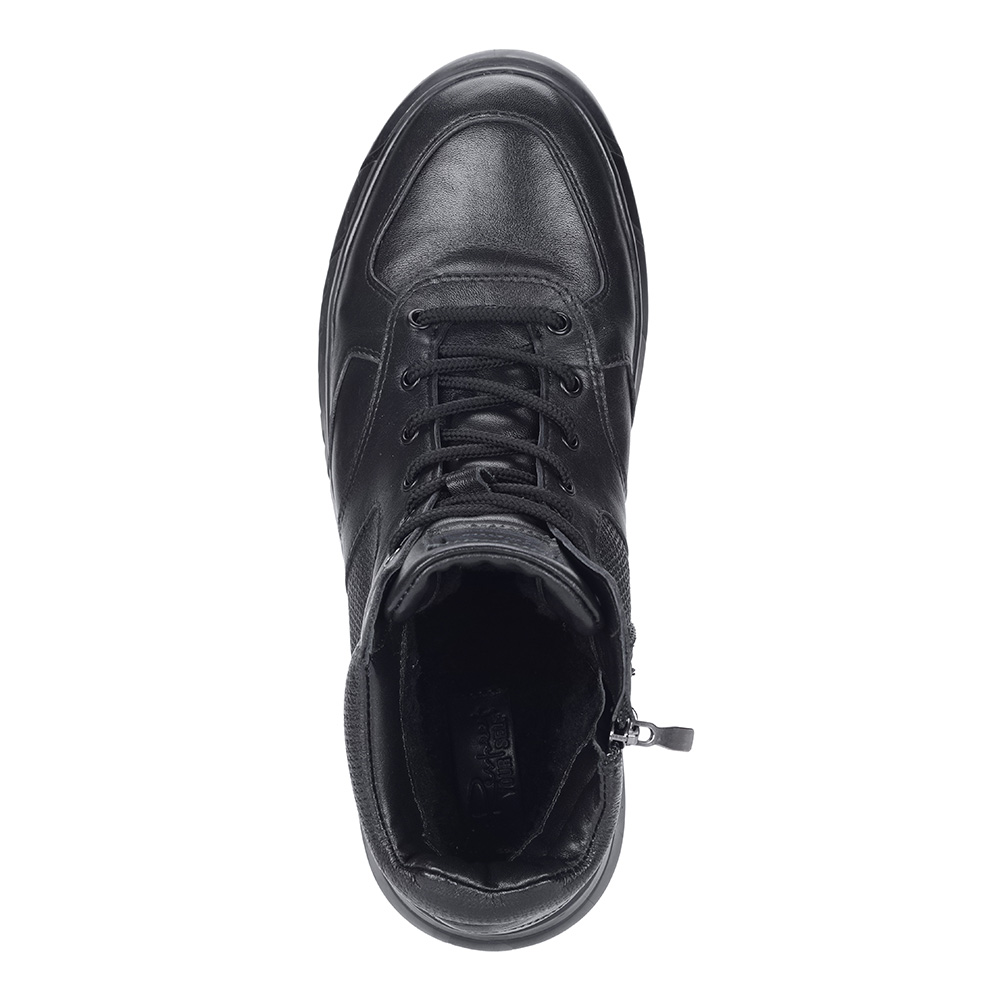 Черные кроссовки из кожи Respect, размер 41, цвет черный - фото 4