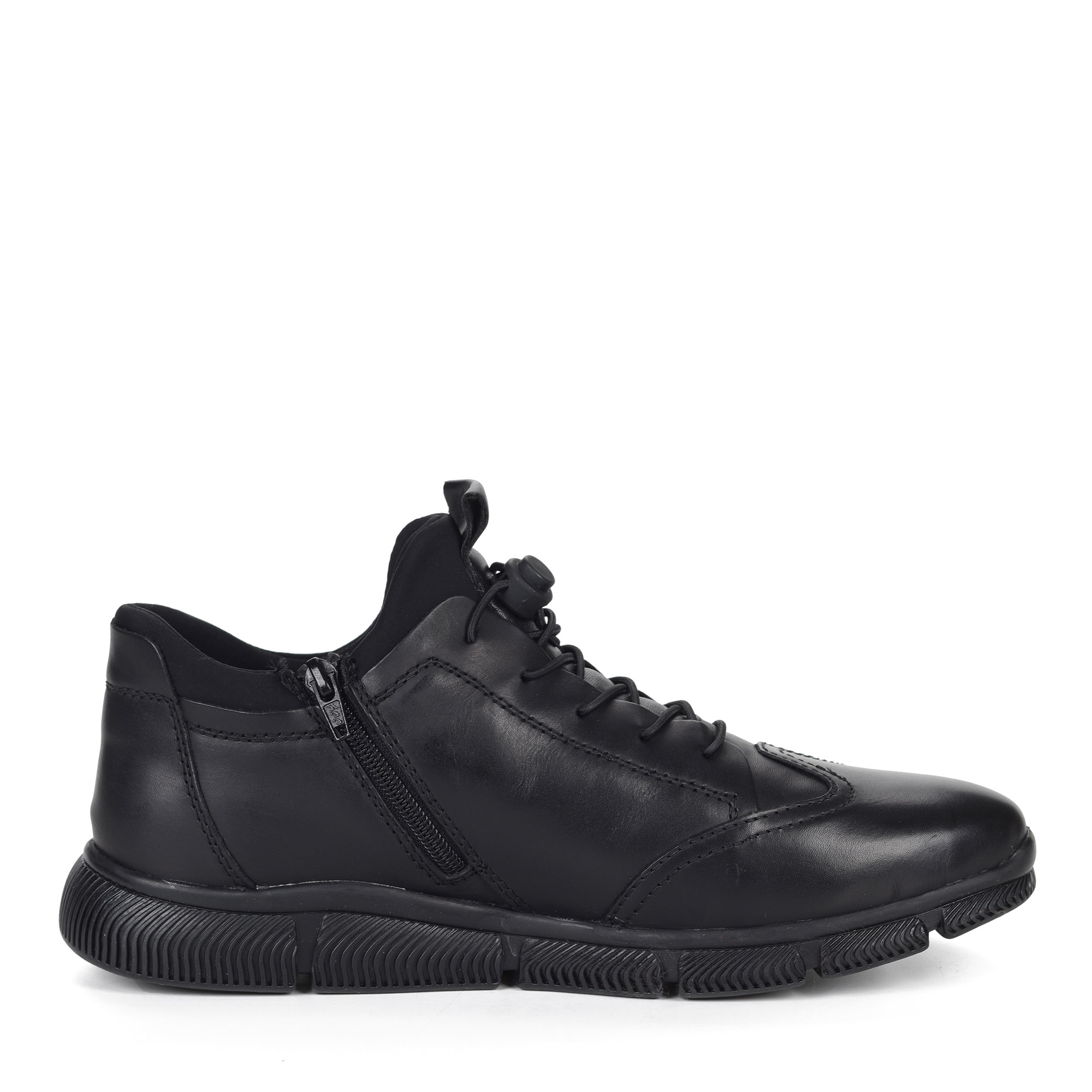 Черные кроссовки из комбинированных материалов на подкладке из искусственной шерсти Rieker, размер 42, цвет черный - фото 3