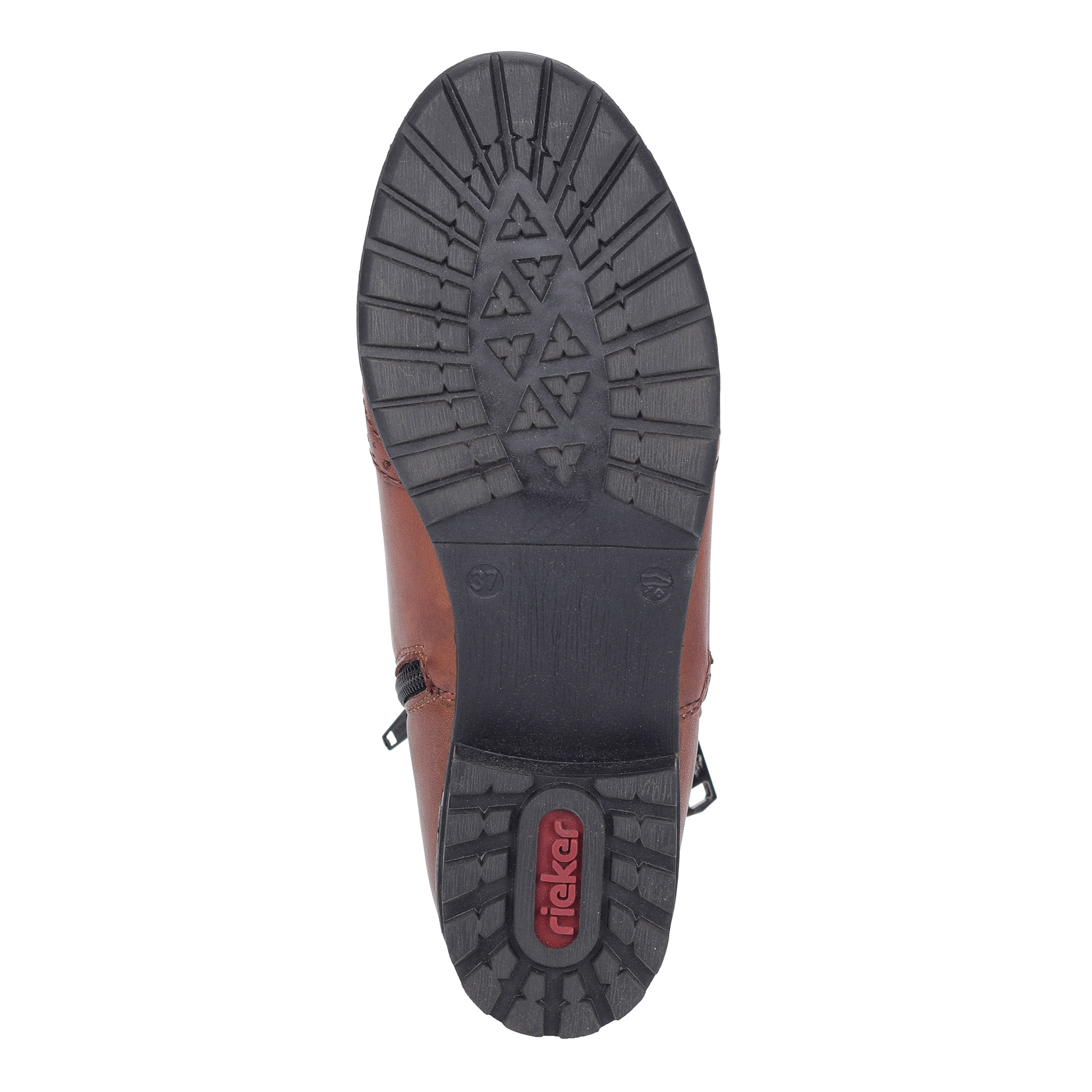 Коричневые ботинки с брогированным узором Rieker, размер 39, цвет коричневый - фото 5