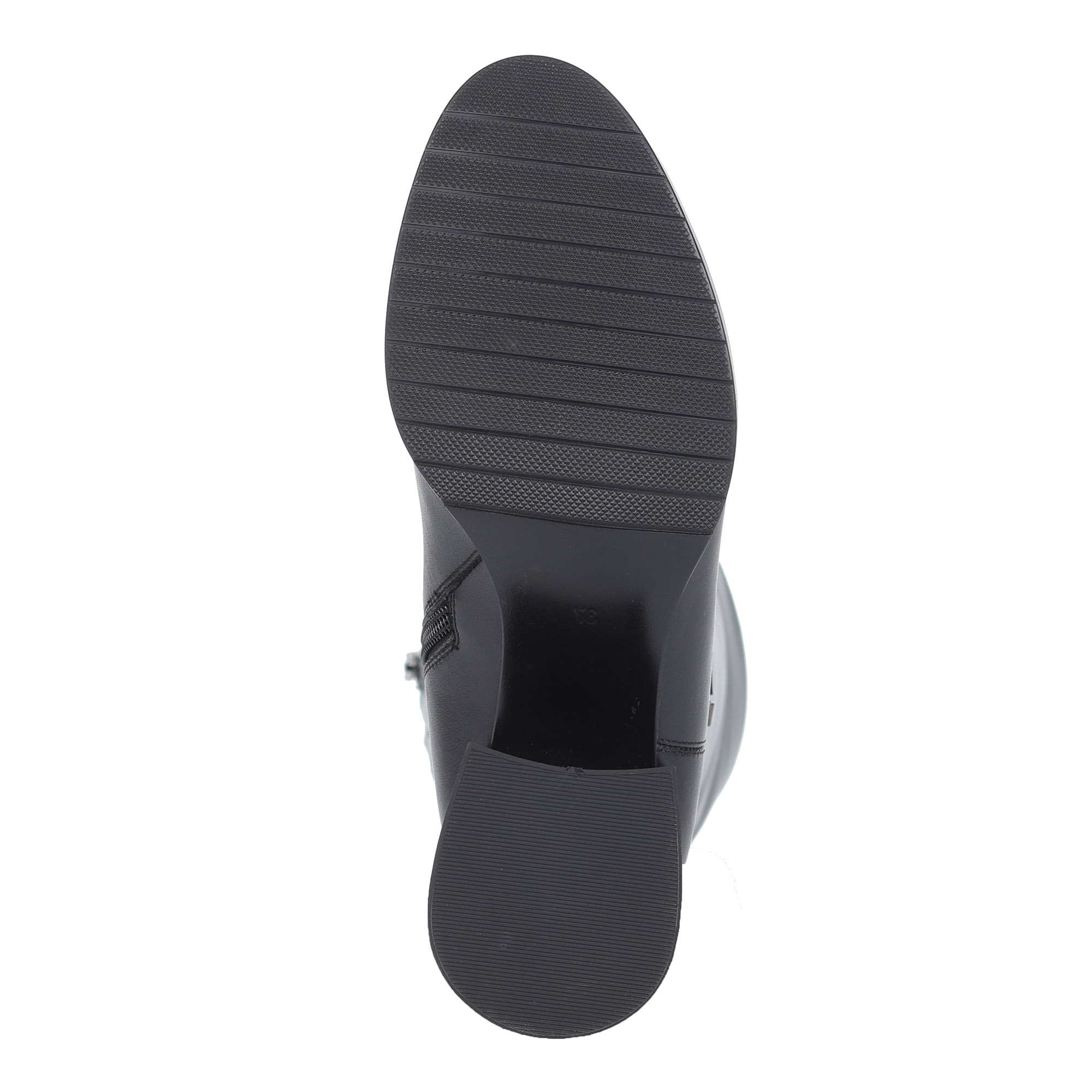 Черные сапоги на устойчивом каблуке от Respect-shoes