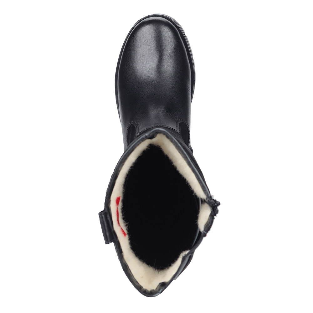 Черные кожаные сапоги на шерсти Rieker, размер 36, цвет черный - фото 6