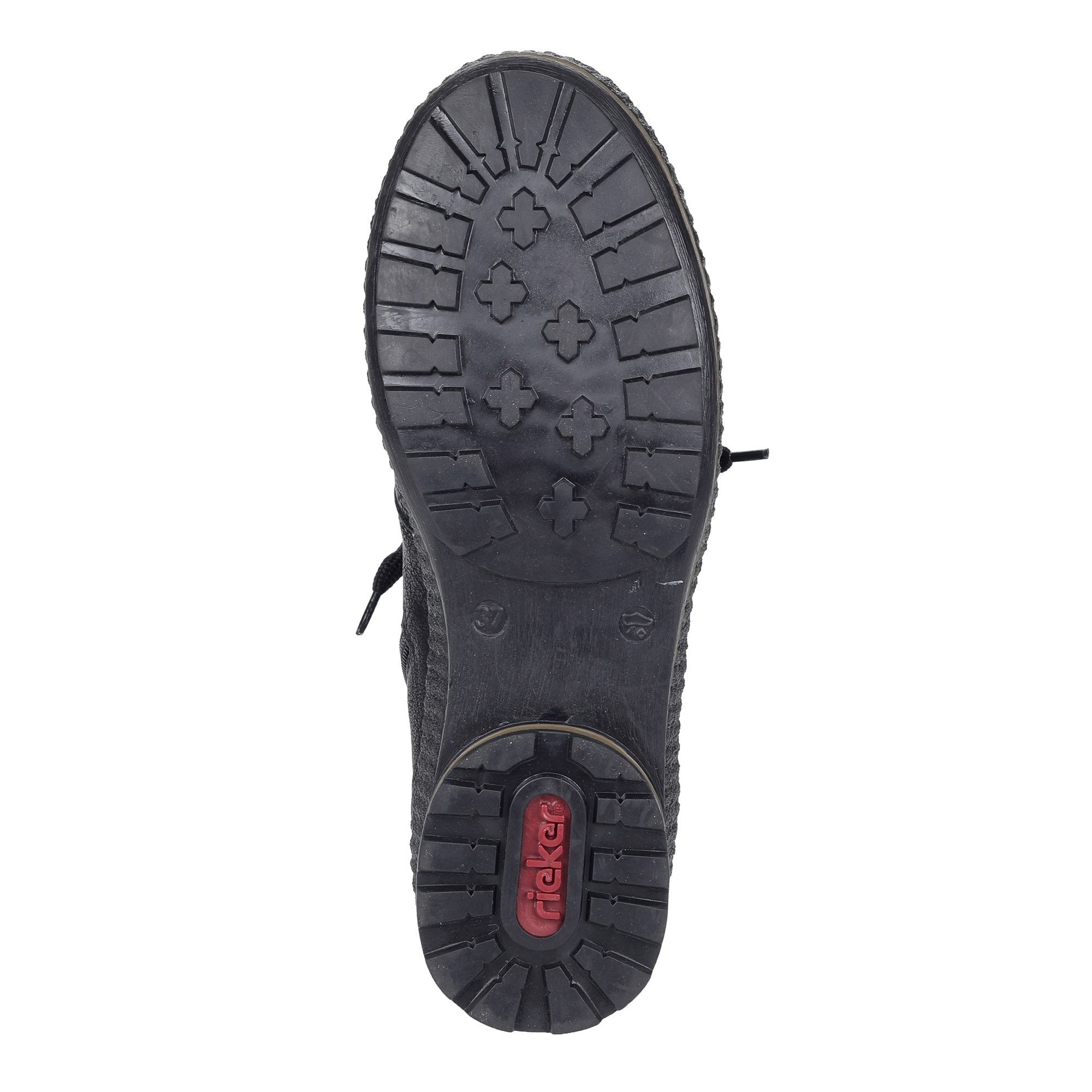 Черные ботинки из экокожи на шерсти Rieker, размер 38, цвет черный - фото 5