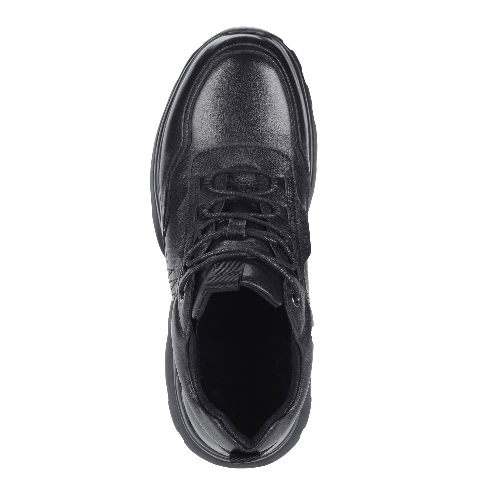 Черные кроссовки из кожи Respect, размер 42, цвет черный - фото 4