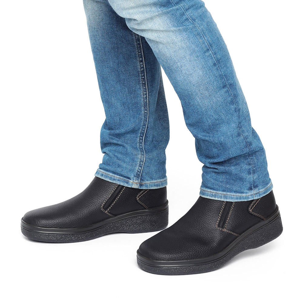 Черные ботинки на меху Rieker, размер 40, цвет черный - фото 2