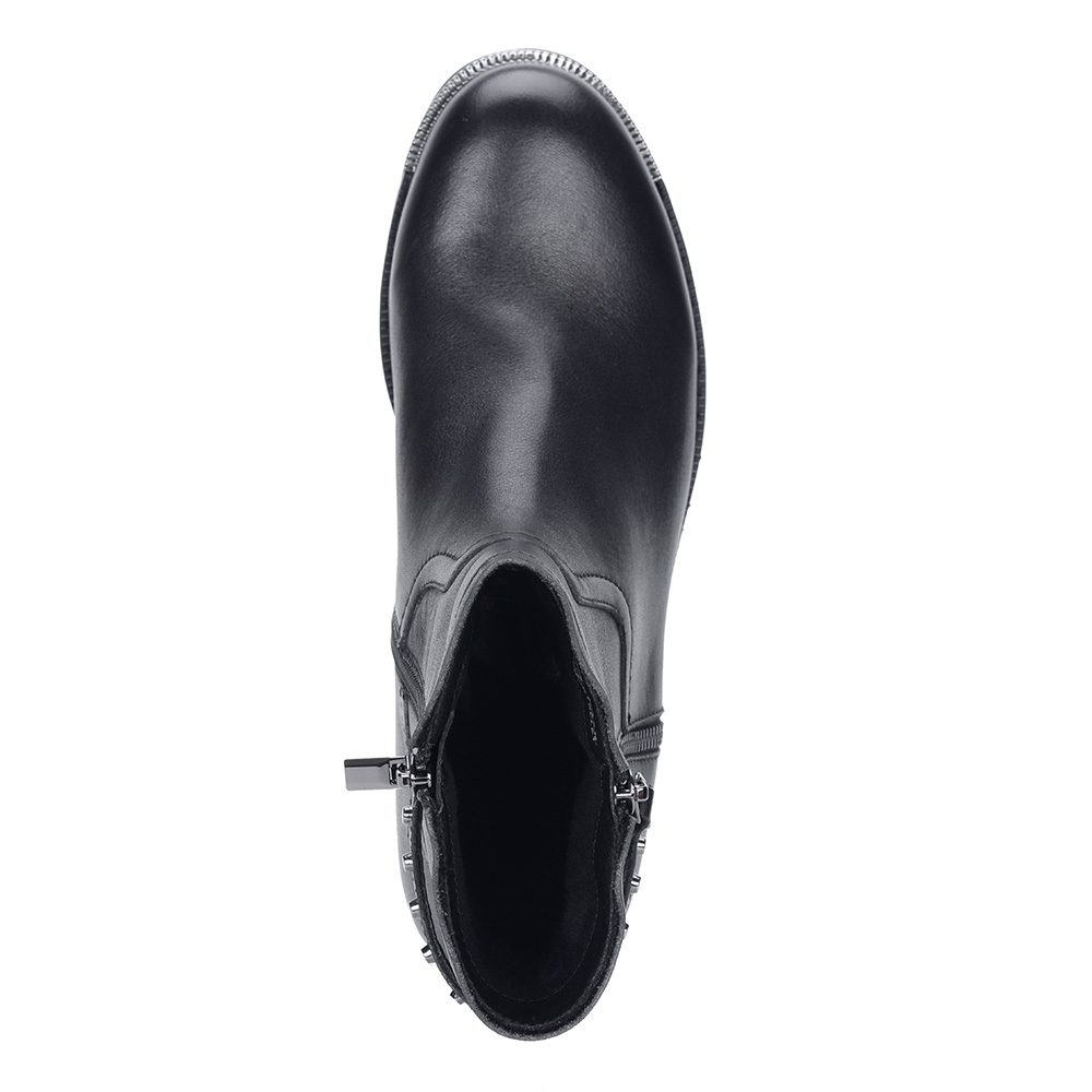 Черные ботинки из кожи с замком от Respect-shoes