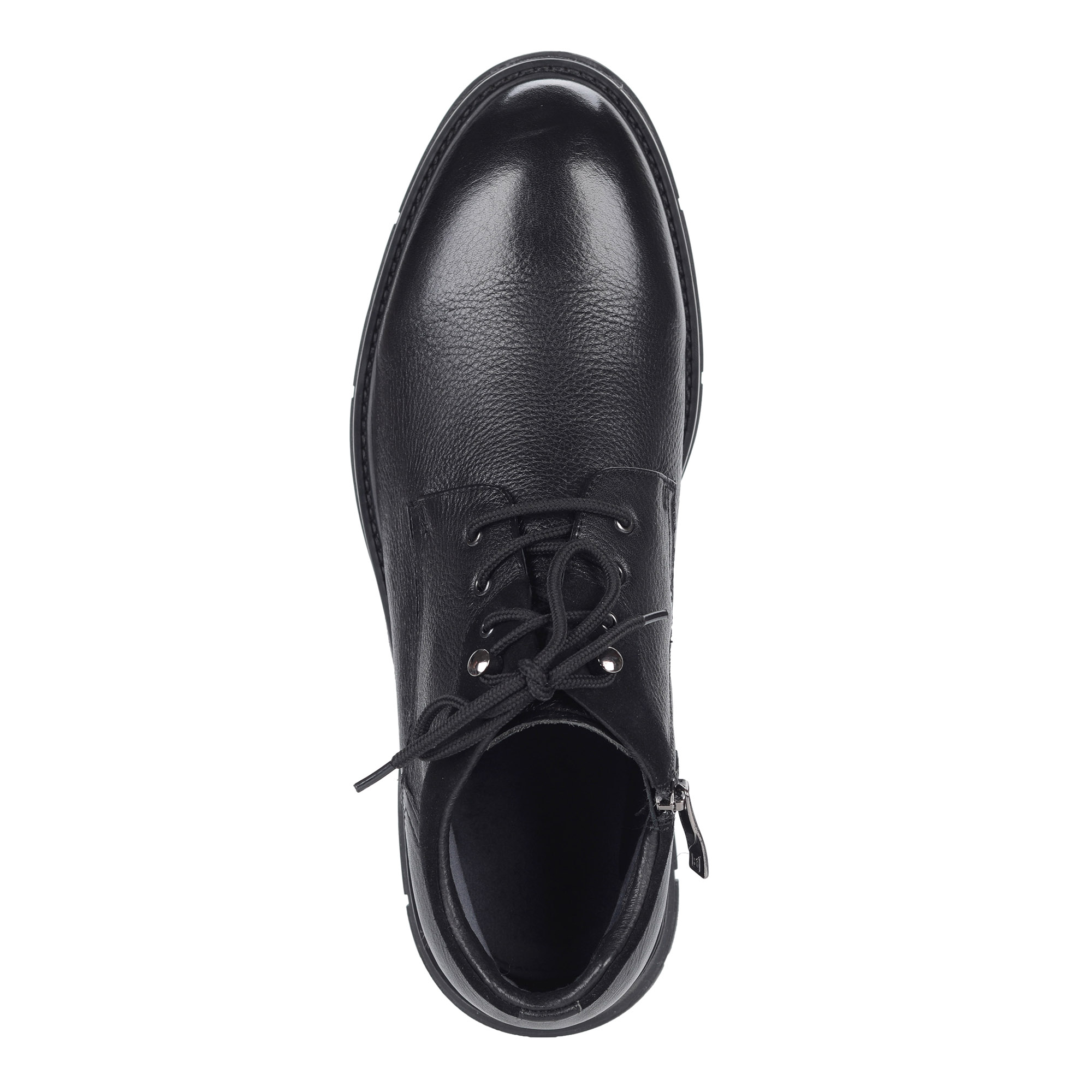 Черные ботинки из кожи на шерсти Respect, размер 42, цвет черный - фото 4