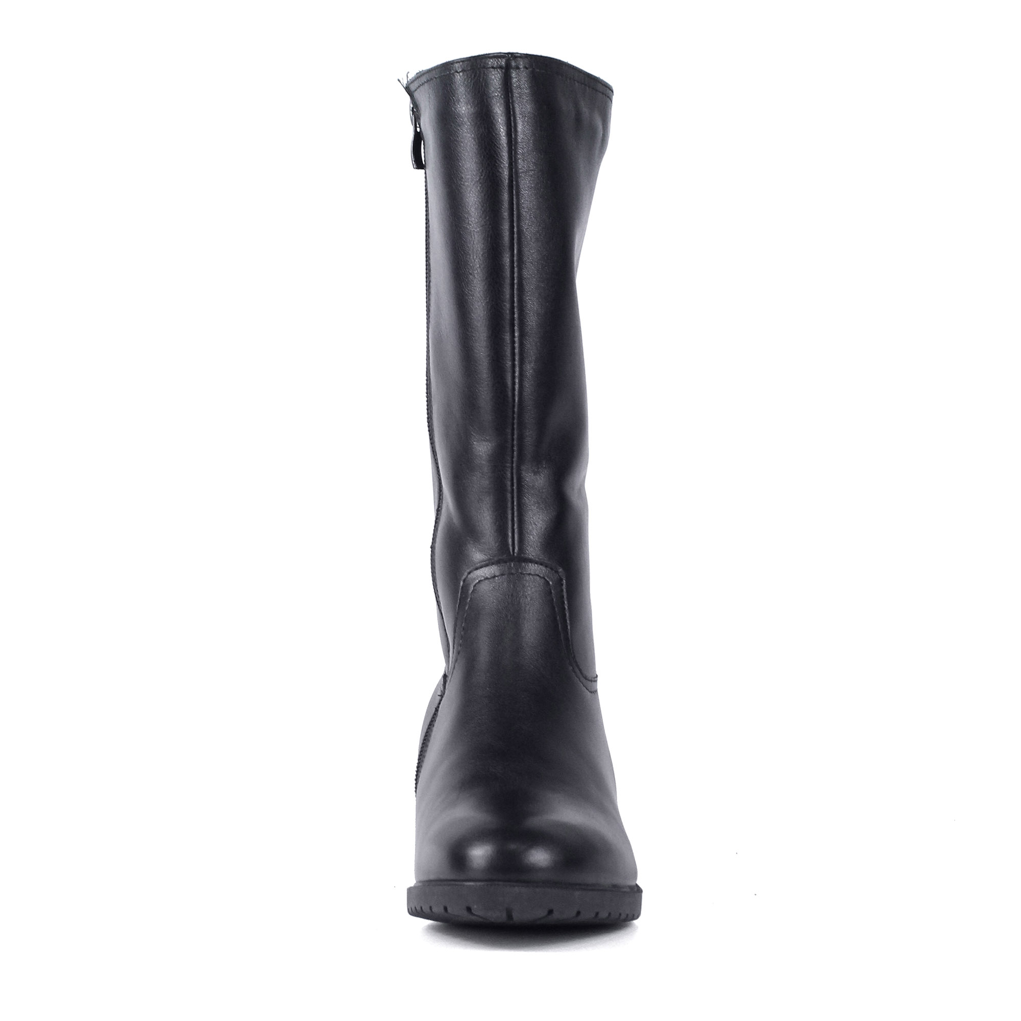 Черные кожаные сапоги Semplice, размер 40, цвет черный - фото 4
