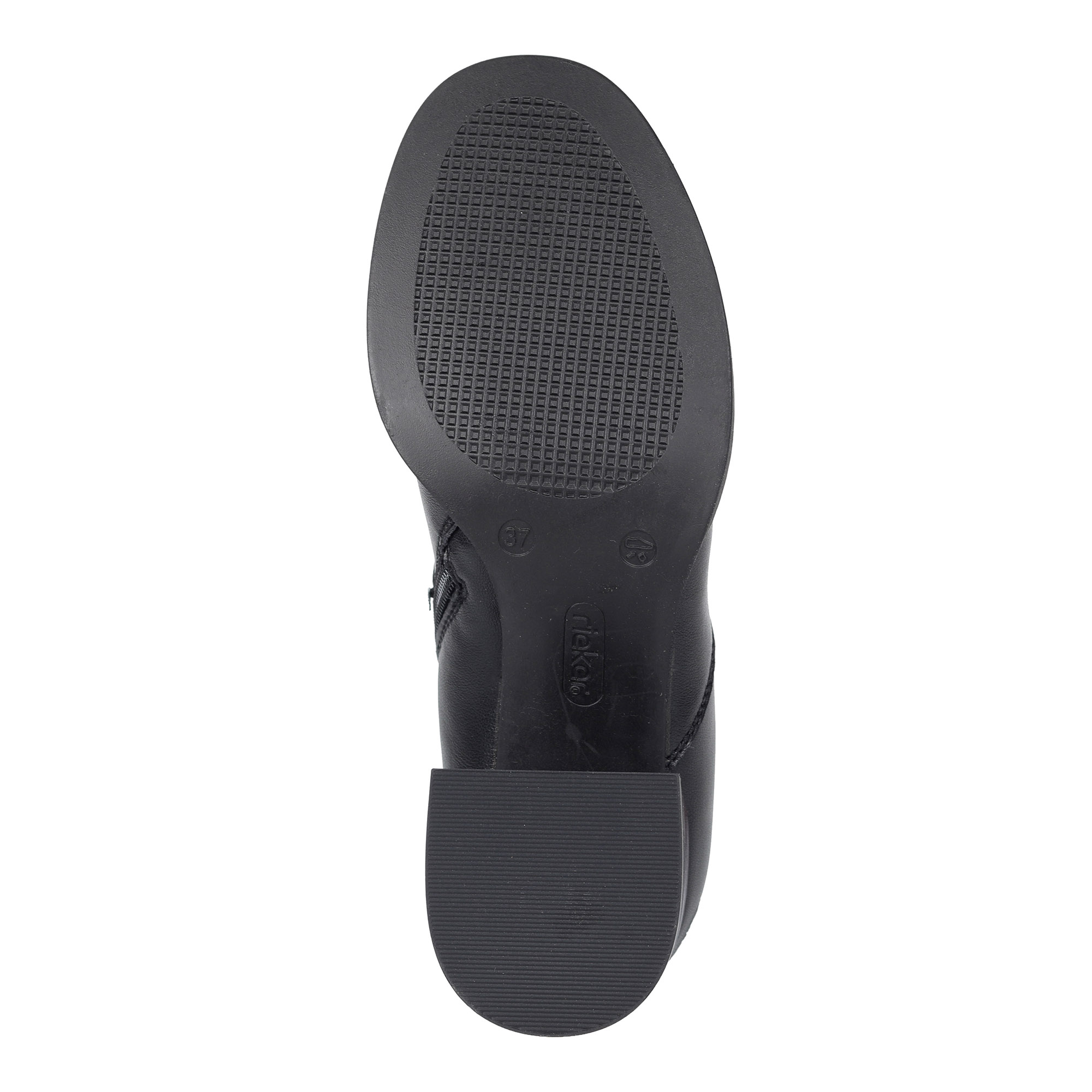 Черные ботинки на устойчивом каблуке Rieker, размер 38, цвет черный - фото 5
