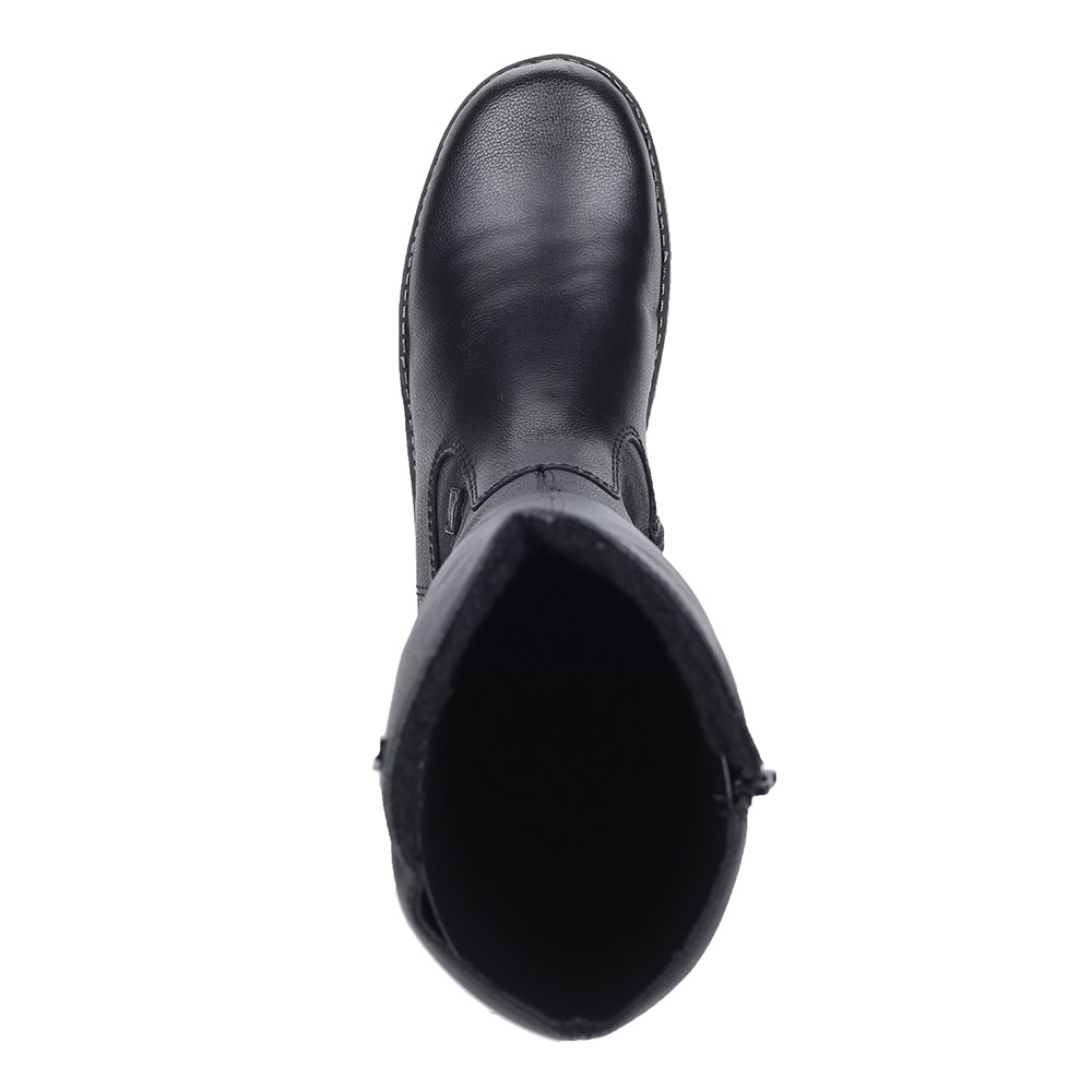 Черные сапоги из эко кожи на утолщенной подошве Rieker, размер 39, цвет черный - фото 6