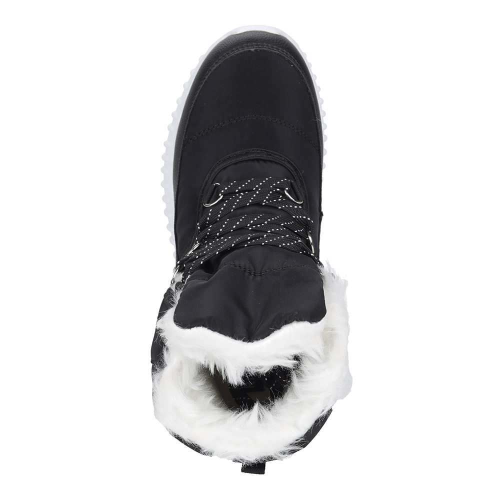 Черные дутики на шнуровке с эко мехом Rio Fiore, размер 40, цвет черный - фото 4