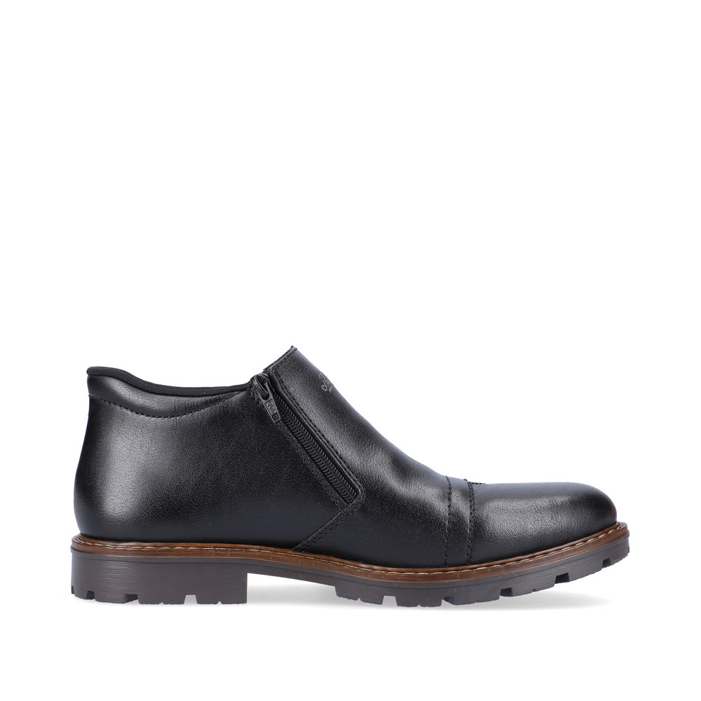 Черные ботинки из кожи на утолщенной подошве Rieker, размер 41, цвет черный - фото 7