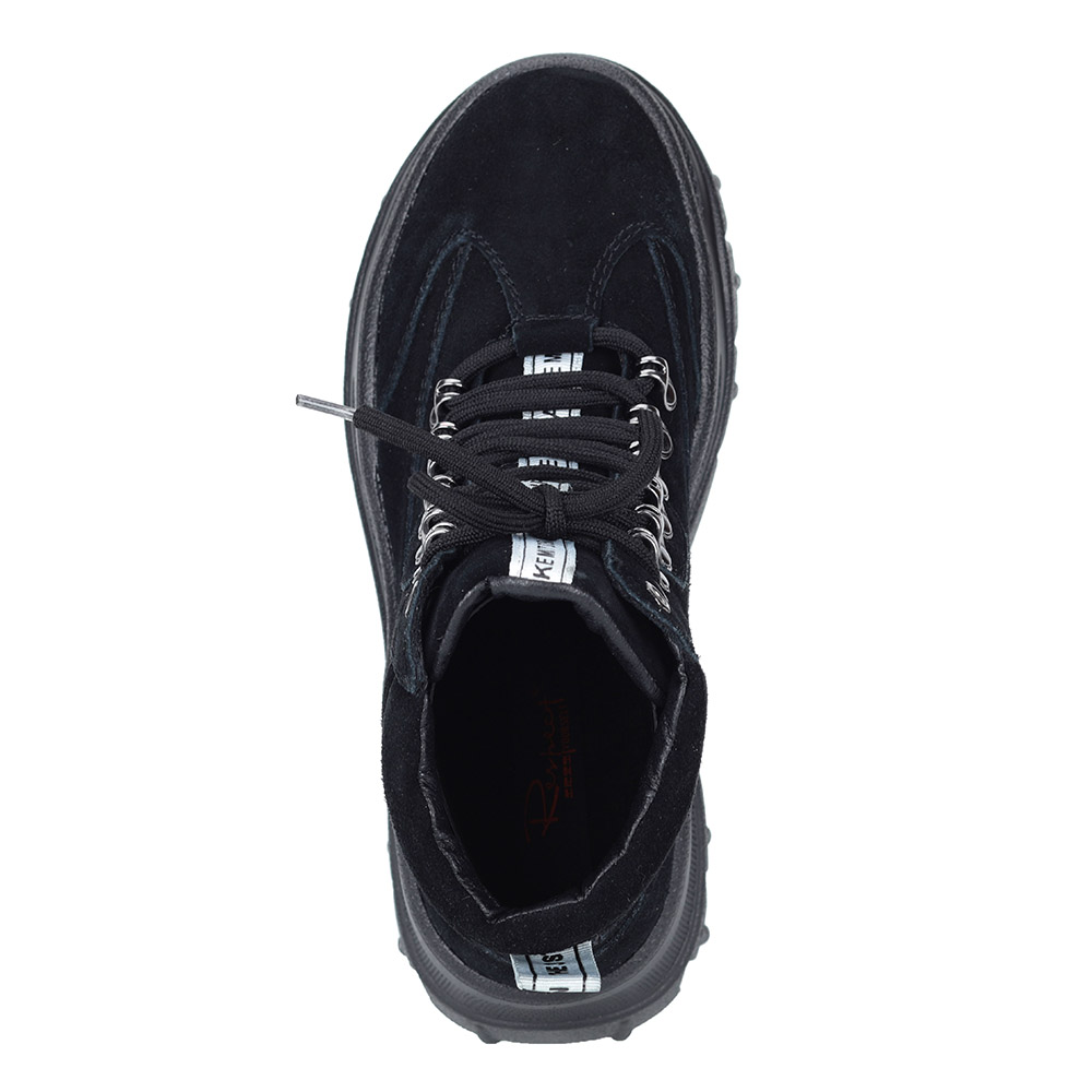 Ботинки из велюра в черном цвете от Respect-shoes