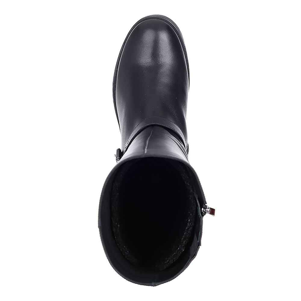 Черные кожаные сапоги на меху Respect, размер 38, цвет черный - фото 7