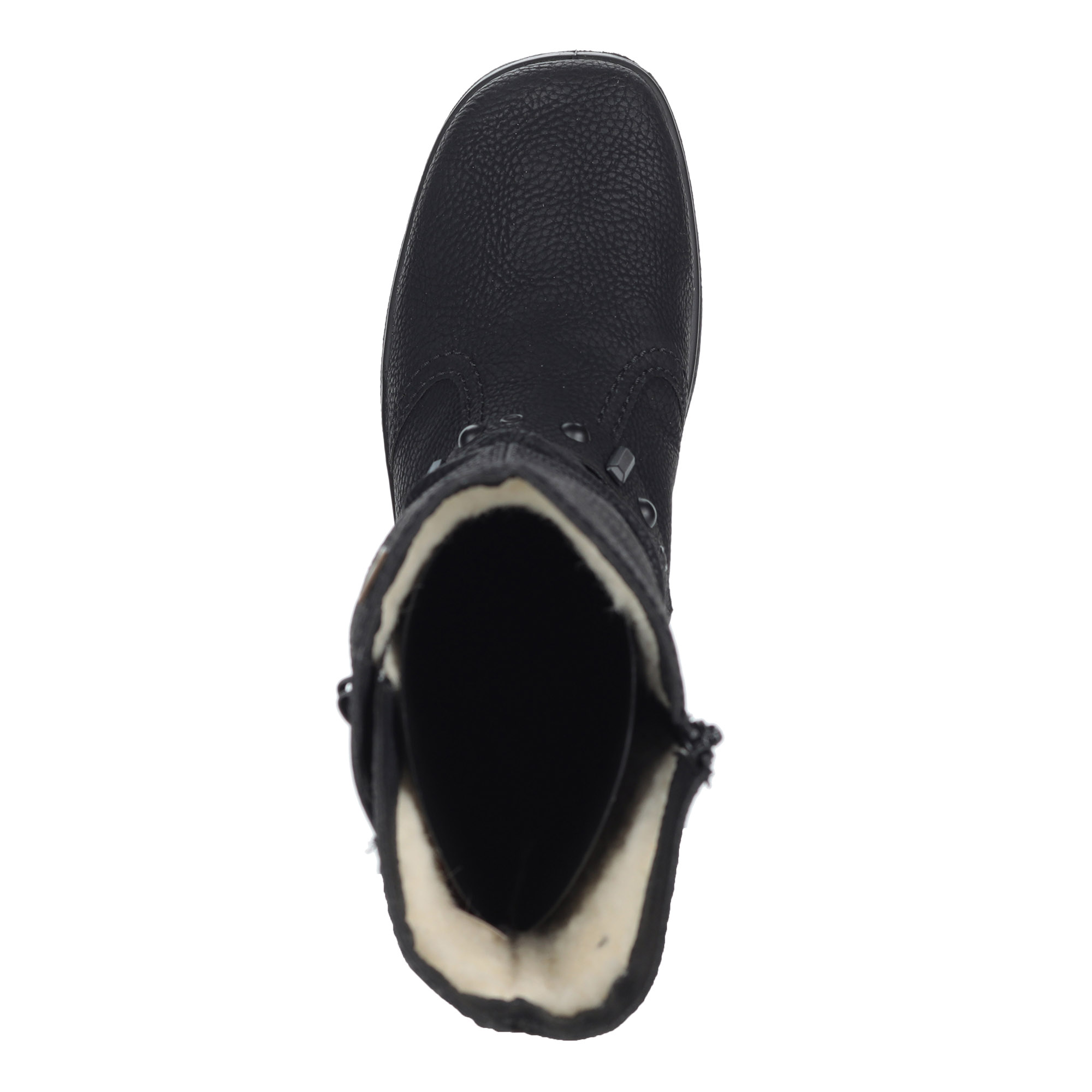 Черные сапоги из велюра на шерсти Rieker, размер 39, цвет черный - фото 6