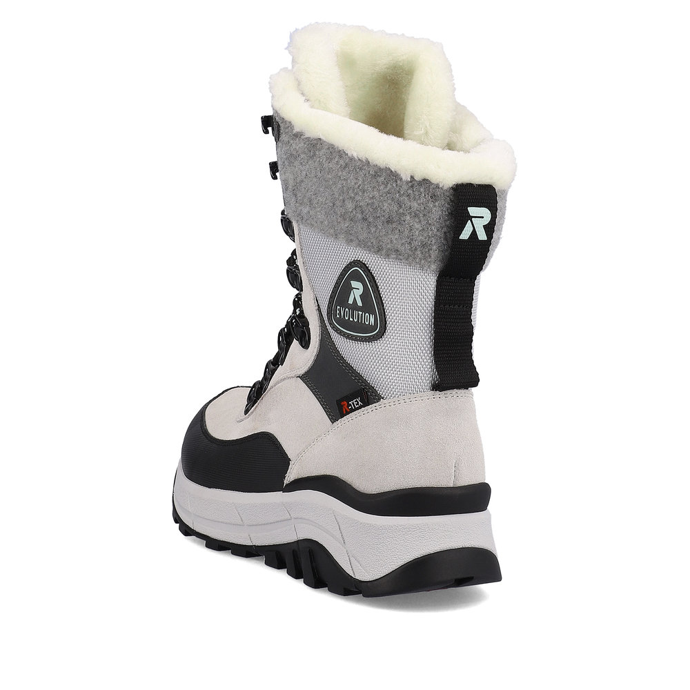 Бежевые утепленные ботинки хайкеры из комбинированных материалов Rieker Evolution, размер 37, цвет бежевый - фото 5