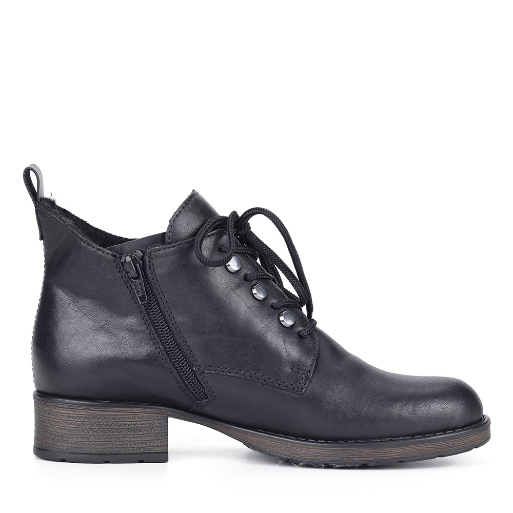Черные ботинки на шнуровке из экокожи Rieker, размер 37, цвет черный - фото 4