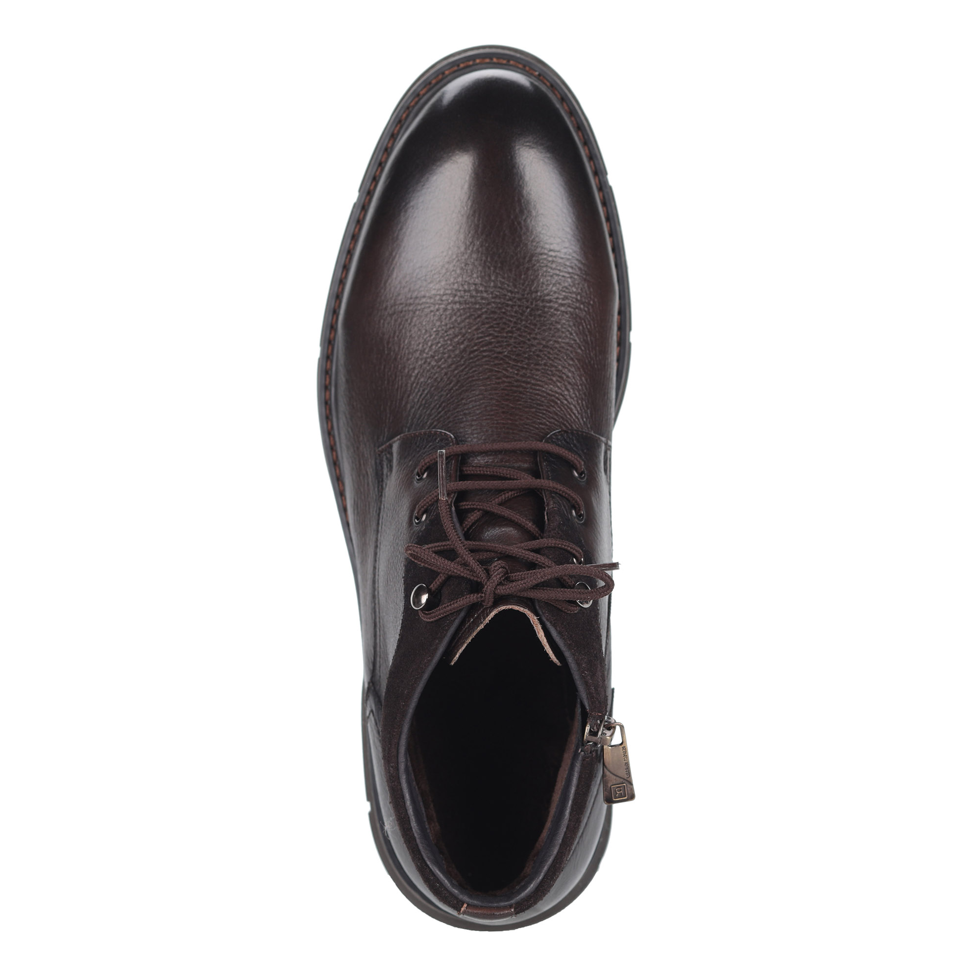 Коричневые ботинки из кожи на шерсти Respect, размер 40, цвет коричневый - фото 4