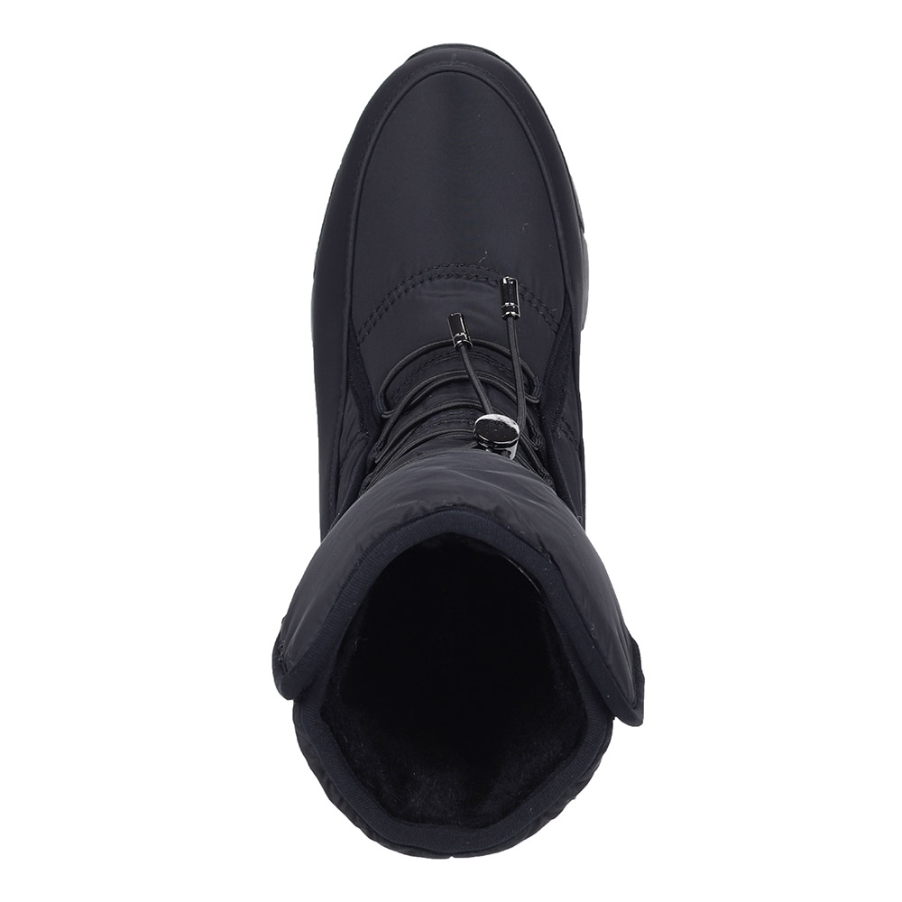 Черные дутики на шнуровке из текстиля Respect, размер 39, цвет черный - фото 4