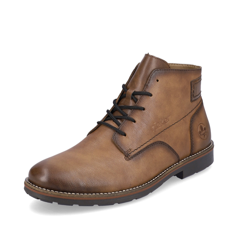 Коричневые утепленные ботинки из кожи и экокожи Rieker, цвет коричневый - фото 3