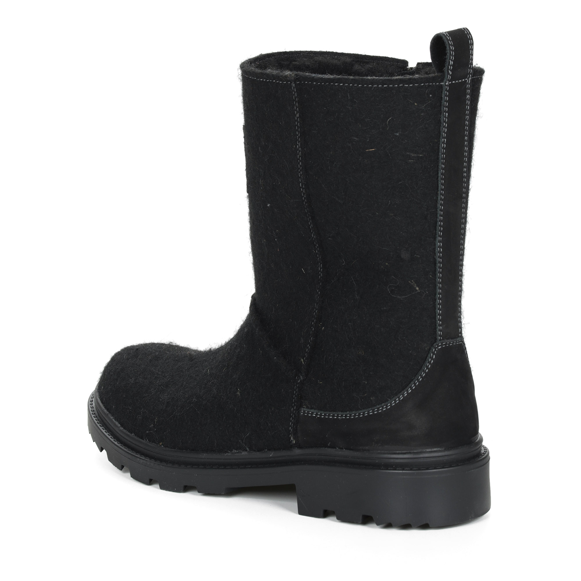 Черные ботинки из войлока на подклдке из натуральной шерсти на утолщенной подошве NexPero, размер 43, цвет черный - фото 4