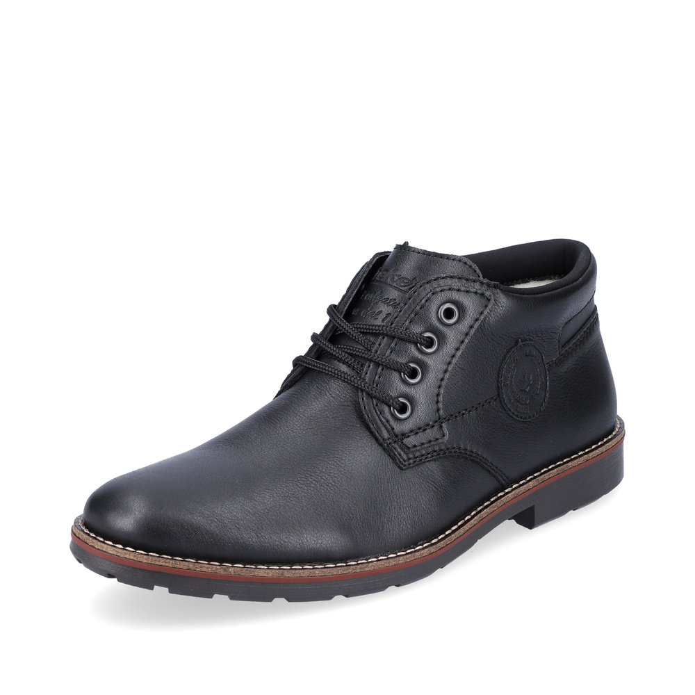 Черные кожаные ботинки на шерсти Rieker, размер 46, цвет черный - фото 3