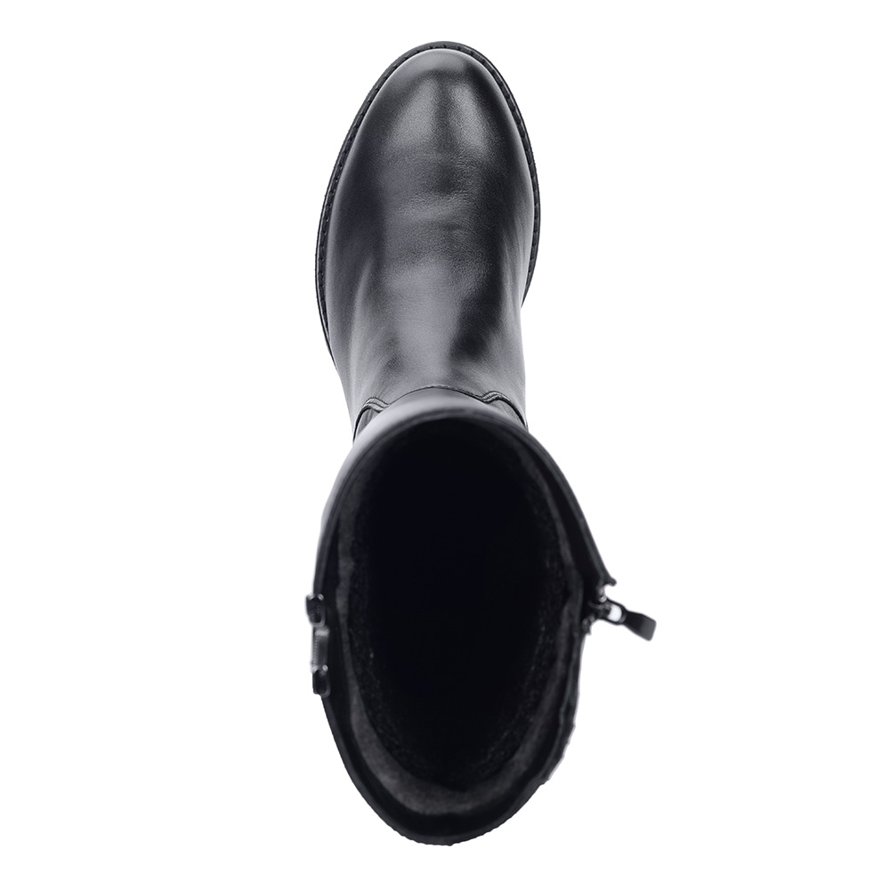 Черные сапоги из кожи Respect, размер 41, цвет черный - фото 7