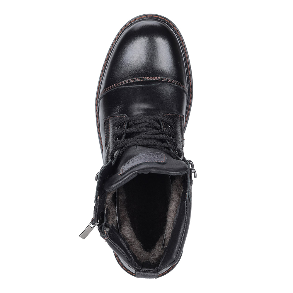 фото Черные ботинки на шнуровке respect