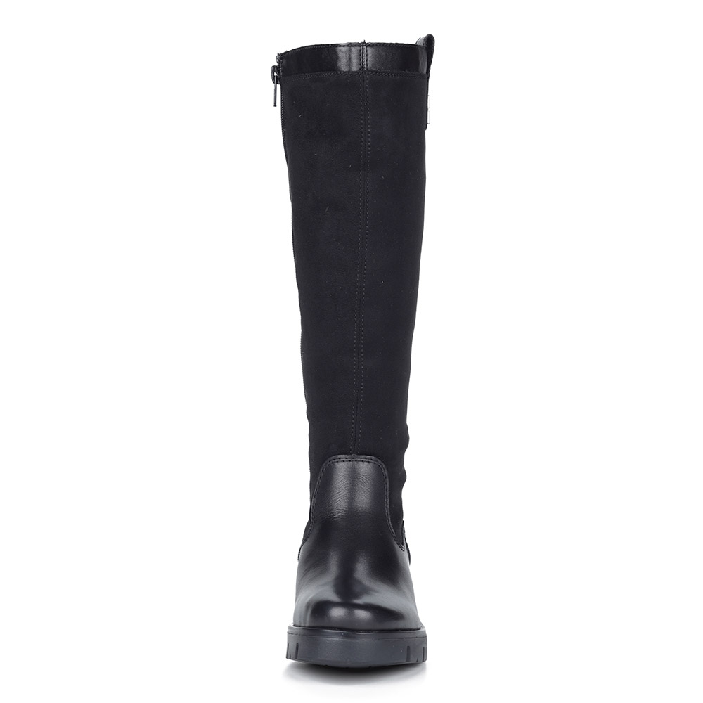 Черные кожаные сапоги на шерсти Rieker, размер 36, цвет черный - фото 4