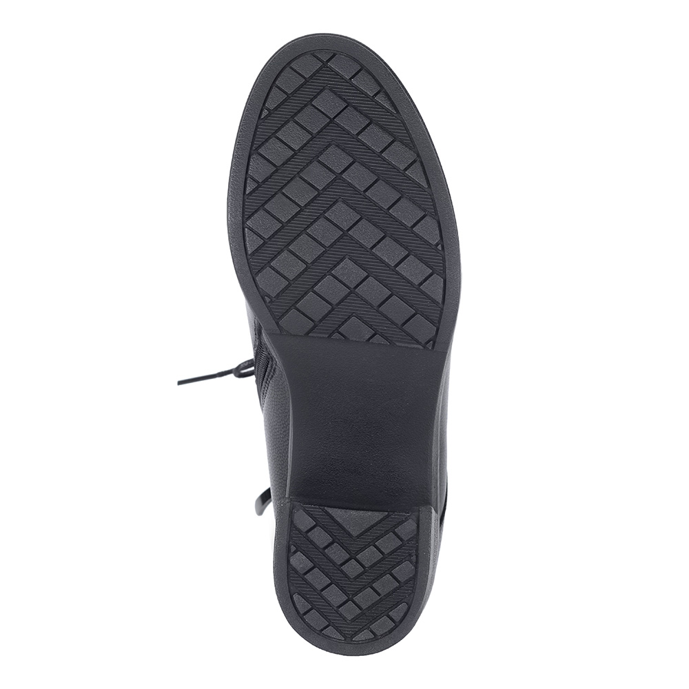Черные ботильоны из кожи на шнуровке Respect, размер 40, цвет черный - фото 4