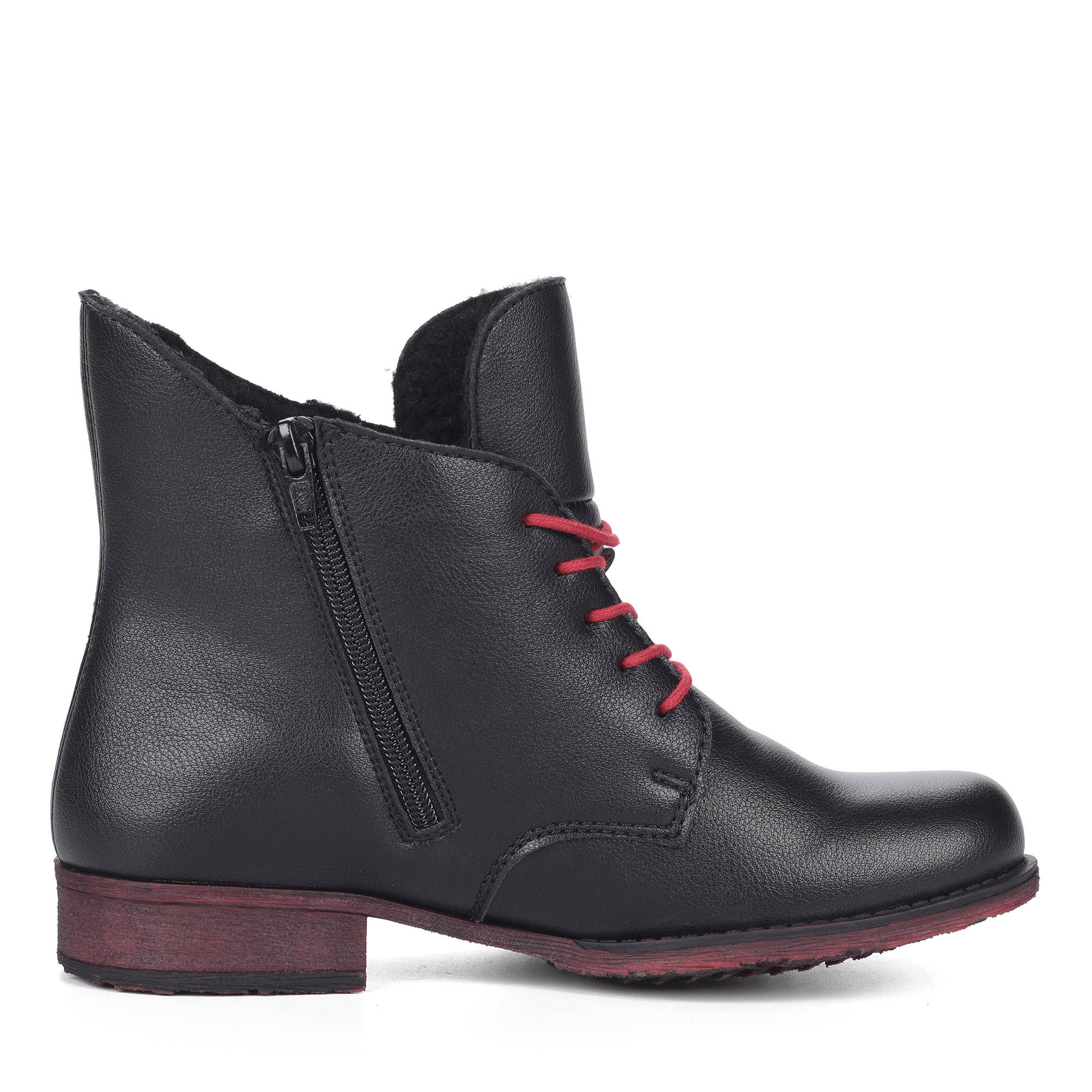 Черные ботинки из экокожи Rieker, размер 39, цвет черный - фото 3