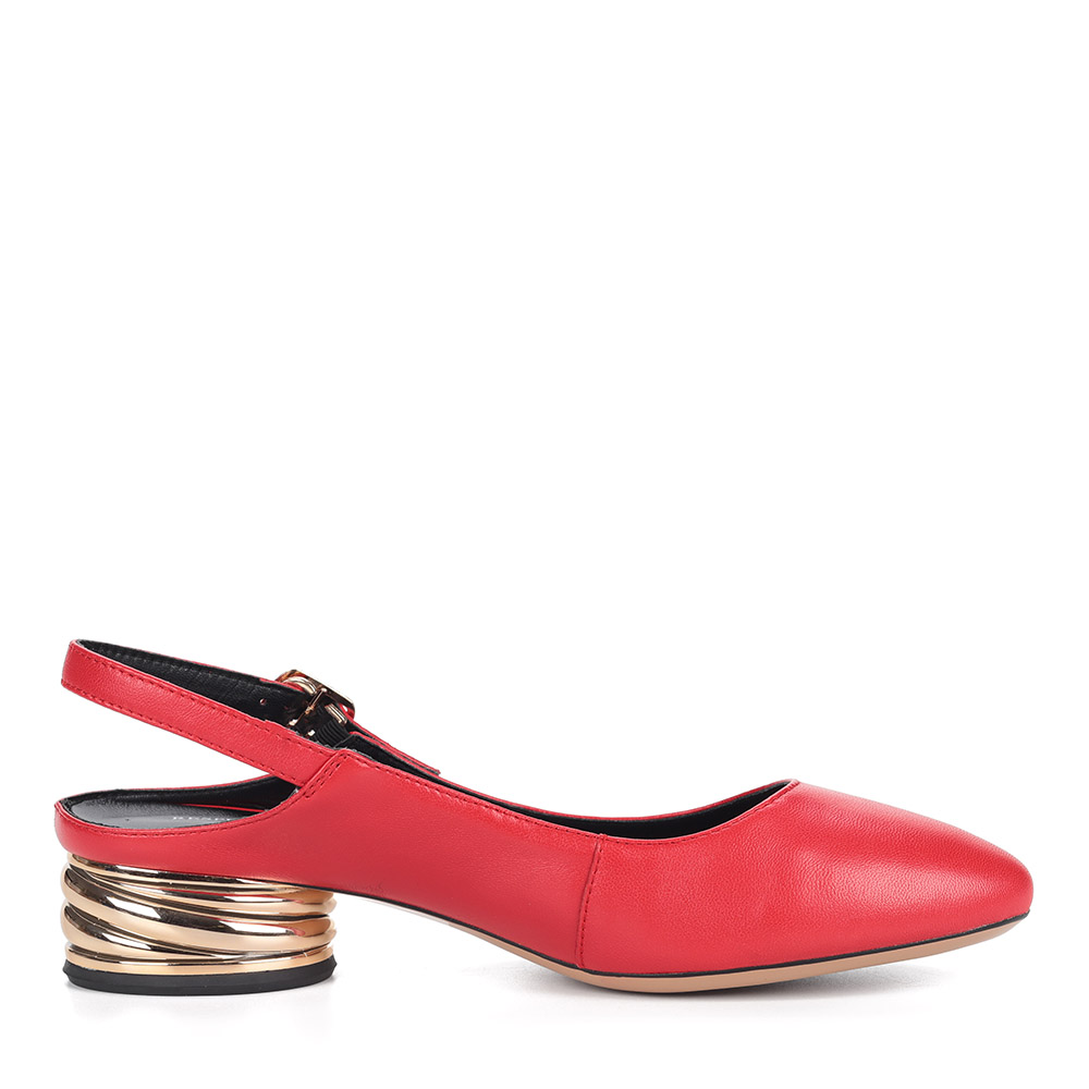 Красные открытые туфли из кожи от Respect-shoes