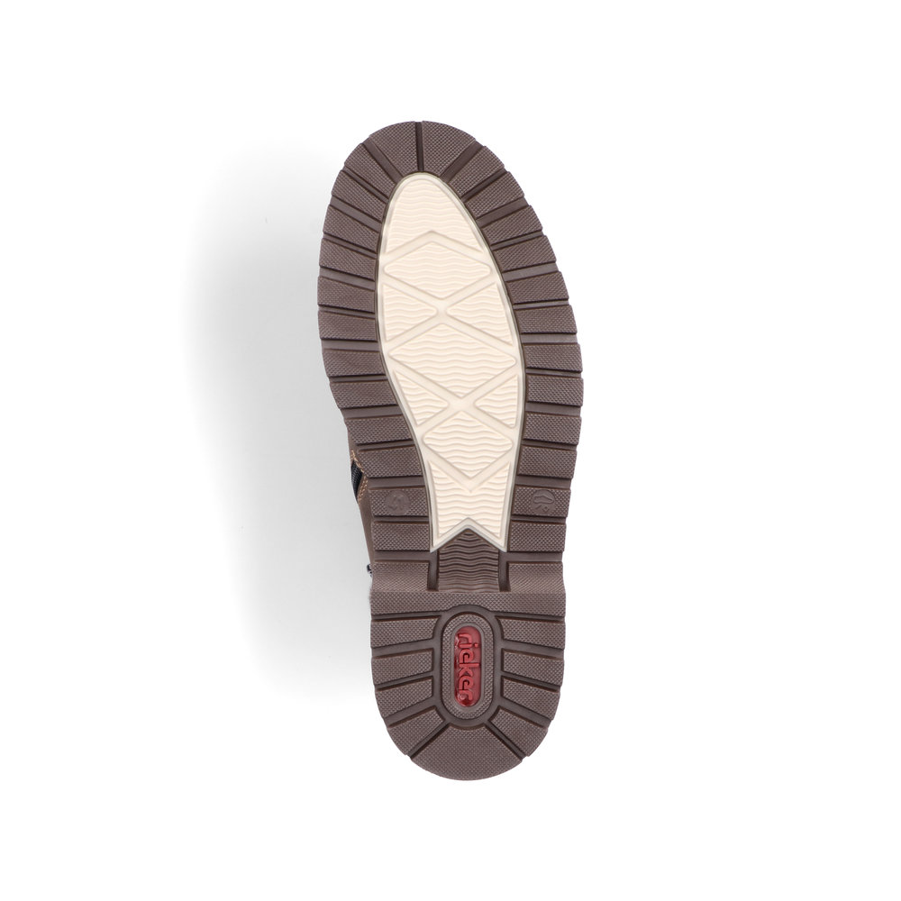 Коричневые ботинки из экокожи на подкладке из натуральной шерсти и контрастной подошвой Rieker, размер 44, цвет коричневый - фото 7