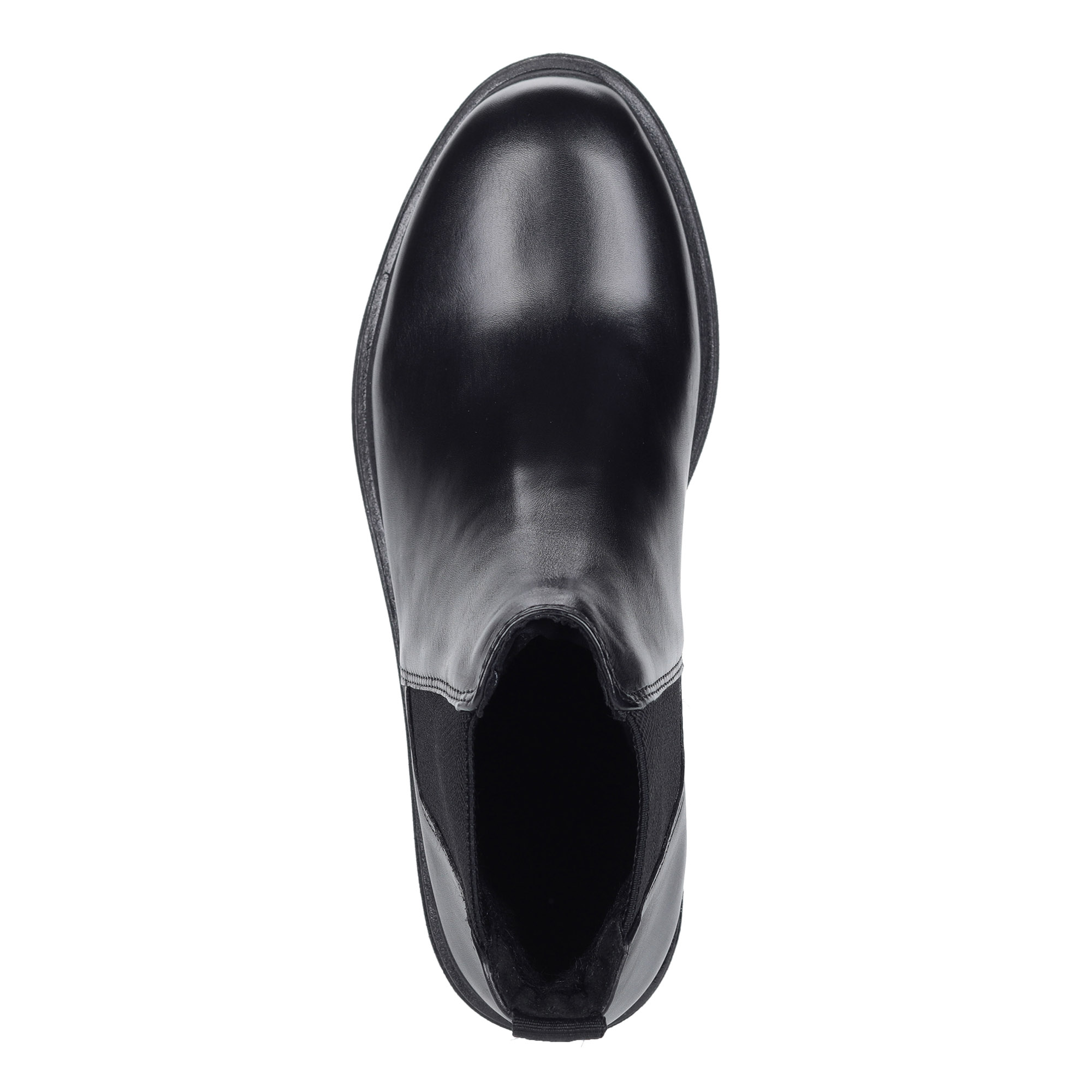 Черные челси из кожи на рифленой подошве Marco Tozzi, размер 36, цвет черный - фото 4
