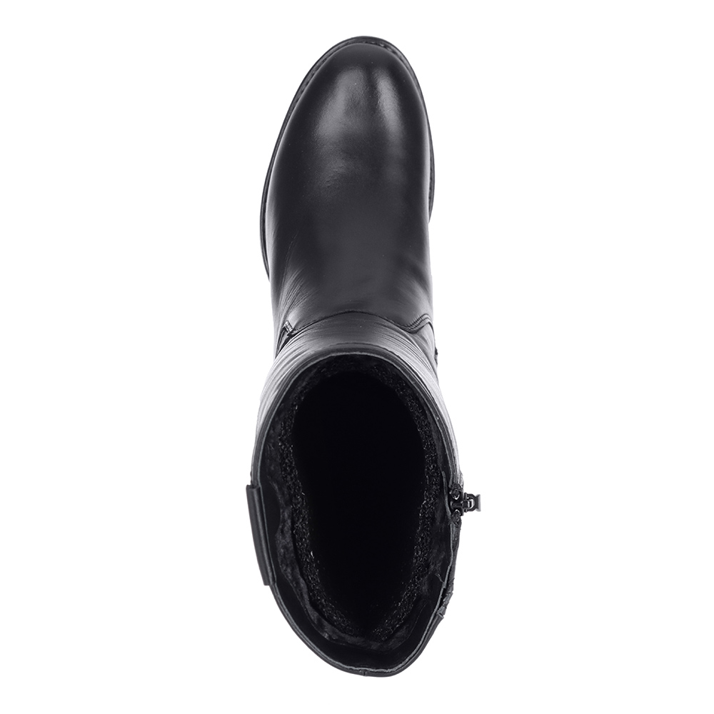 Черные кожаные сапоги на меху Respect, размер 38, цвет черный - фото 7