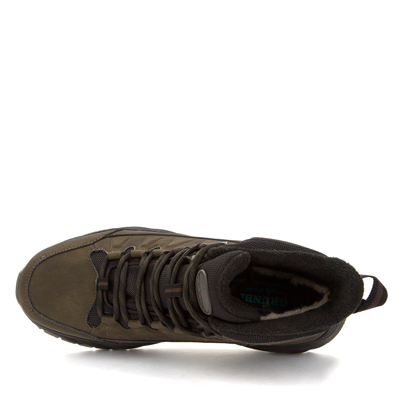 Утепленные ботинки из кожи цвета хаки GRUNBERG - фото 4
